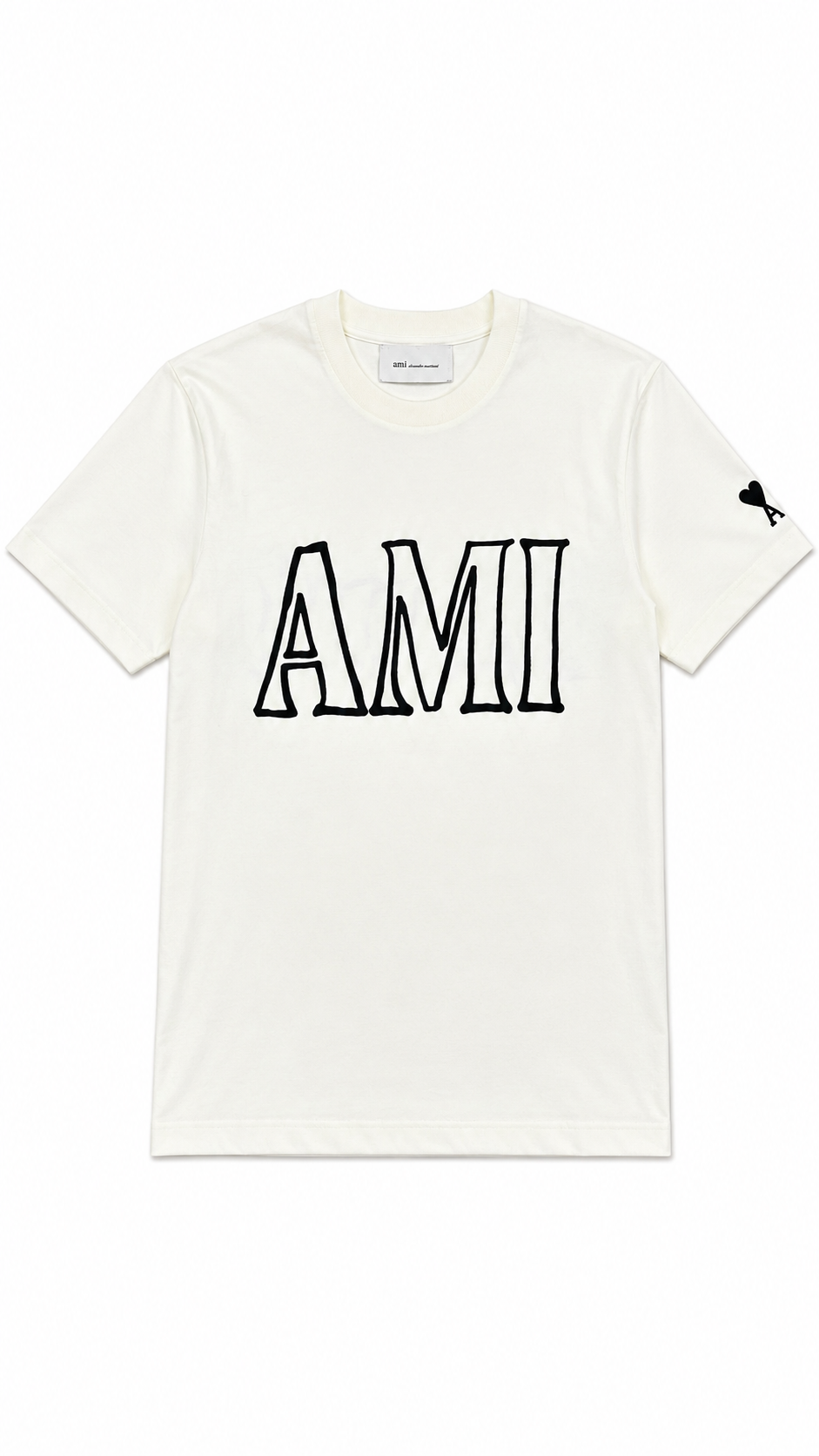 T-shirt Print Ami Paris - Blanc - Neuf