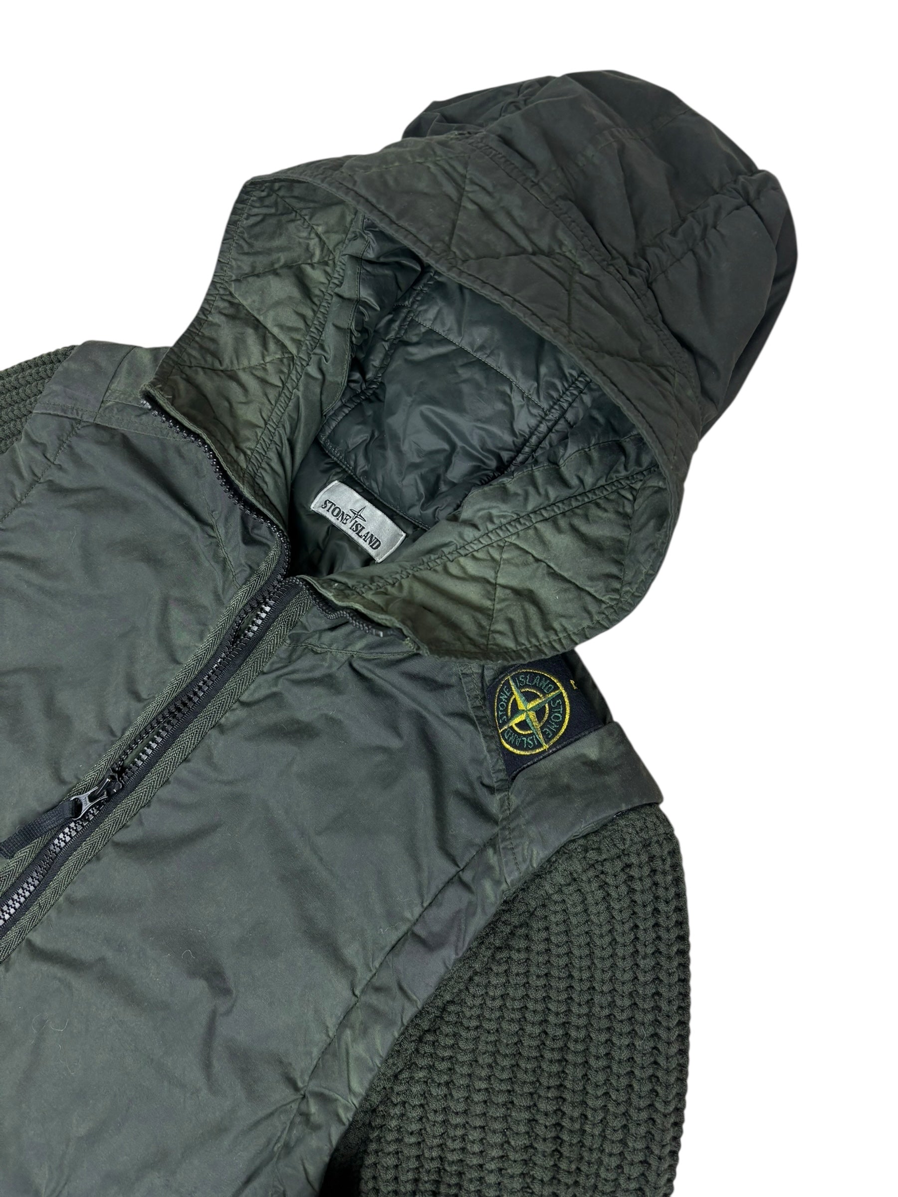 CARDIGAN STONE ISLAND NASLAN LIGHT WATRO WITH PRIMALOFT - KAKI - TAILLE M