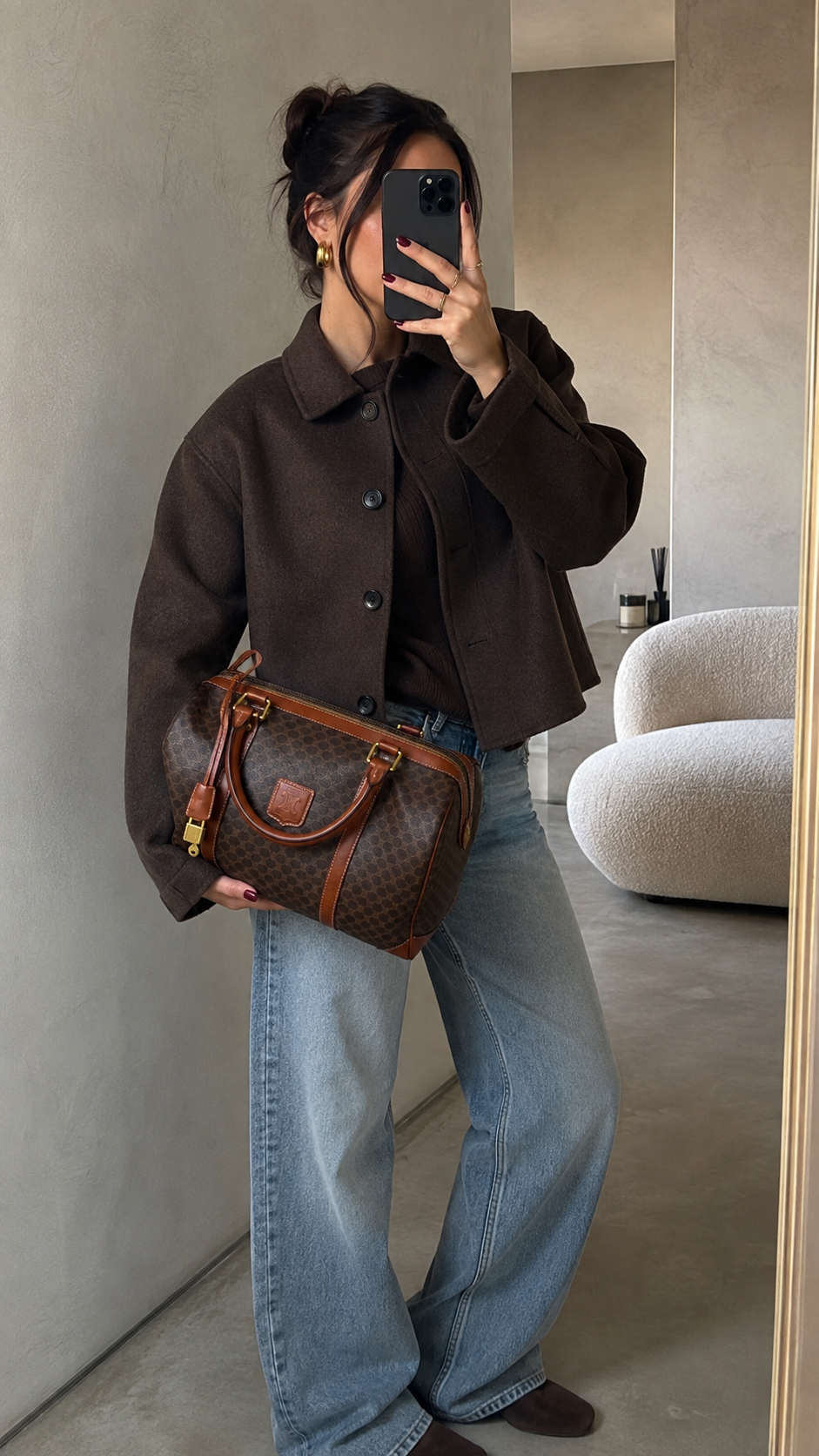 Sac à Main Celine Macadam Canvas - Marron