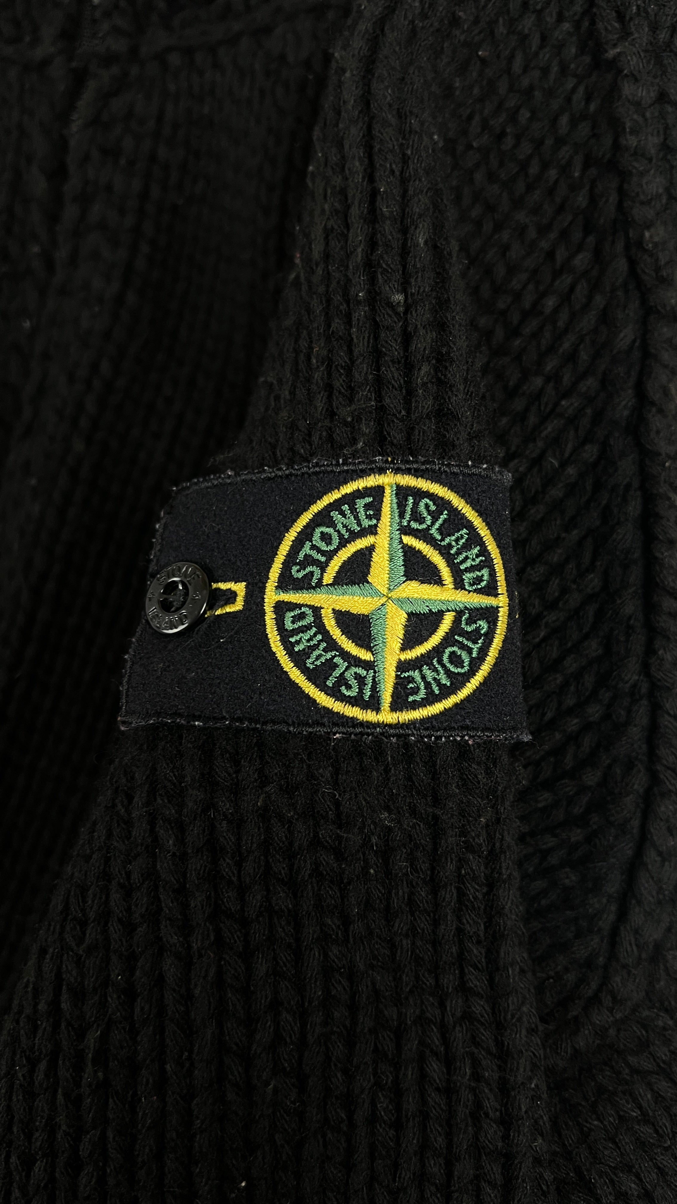 Gilet Zippé en Laine Stone Island - Noir - Taille L