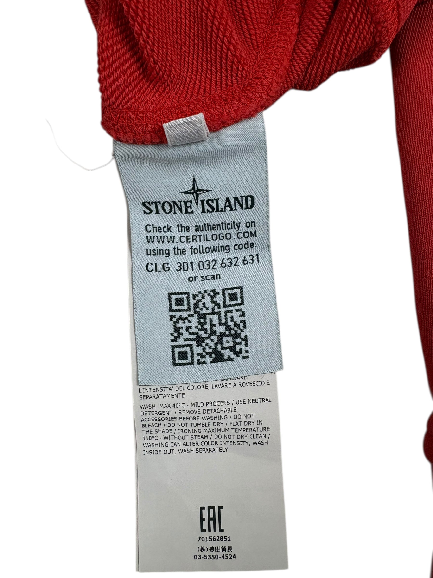 HOODIE STONE ISLAND - CORAIL - TAILLE L