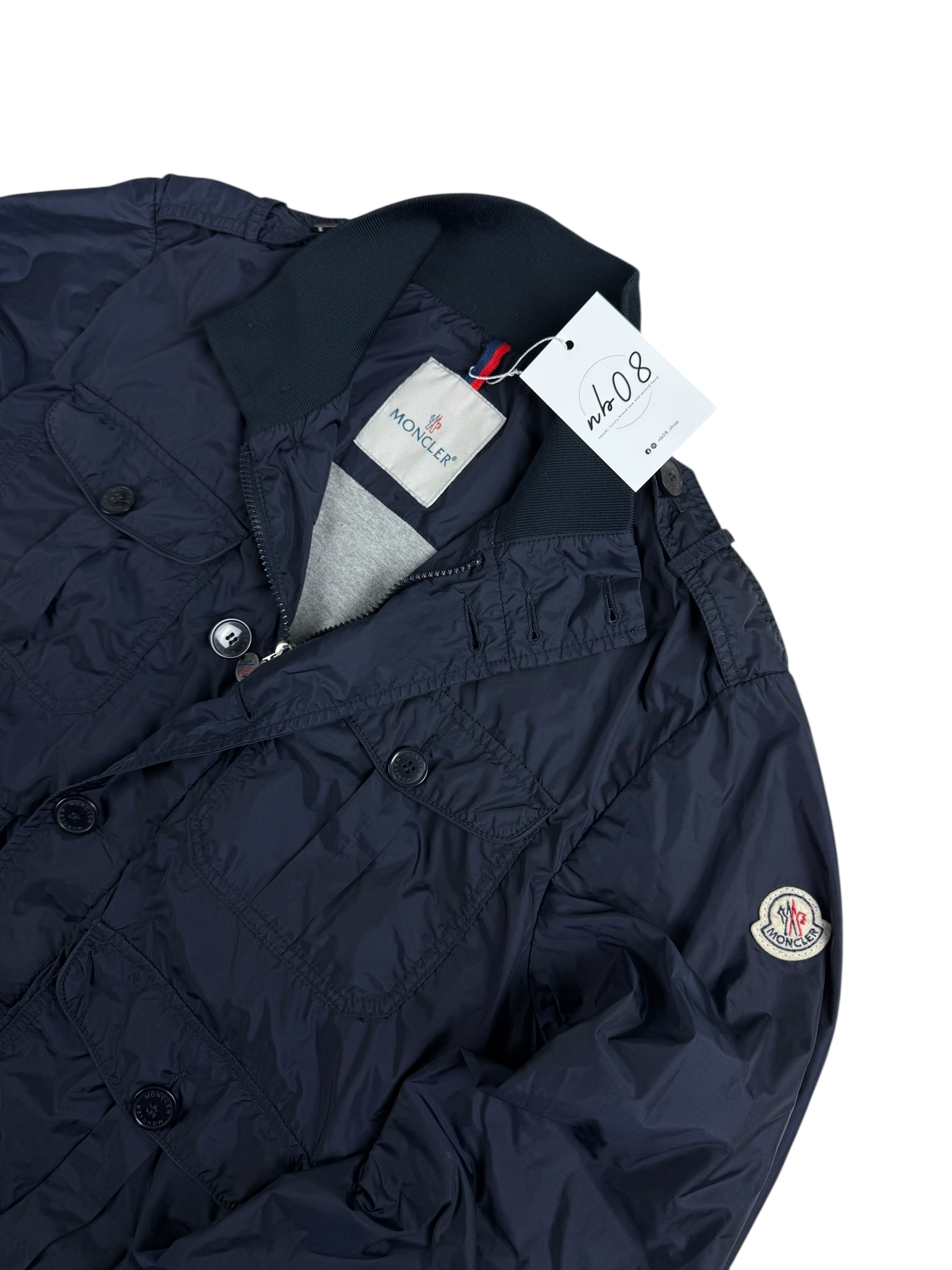 VESTE MONCLER DELONIX - MARINE - TAILLE 5
