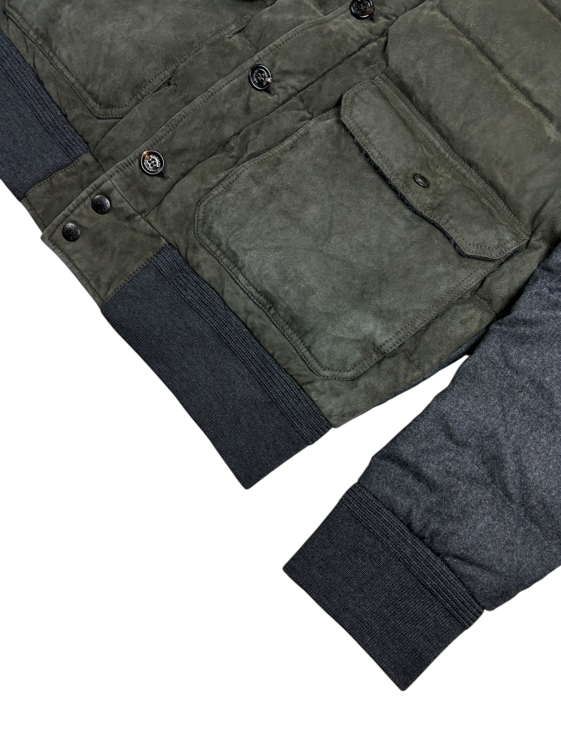 DOUDOUNE MONCLER BRANDON - KAKI / GRIS - TAILLE 5