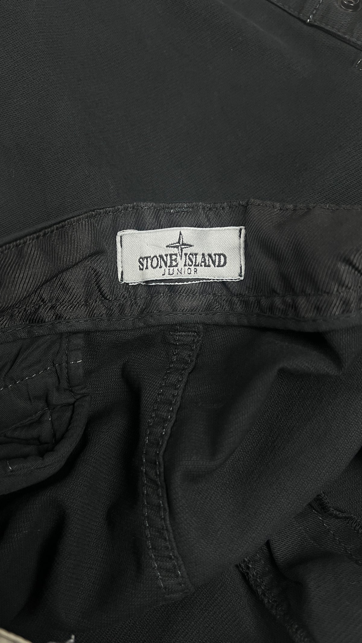 Pantalon Cargo Stone Island Junior, Noir, Taille 10 ans — photographie complémentaire 4