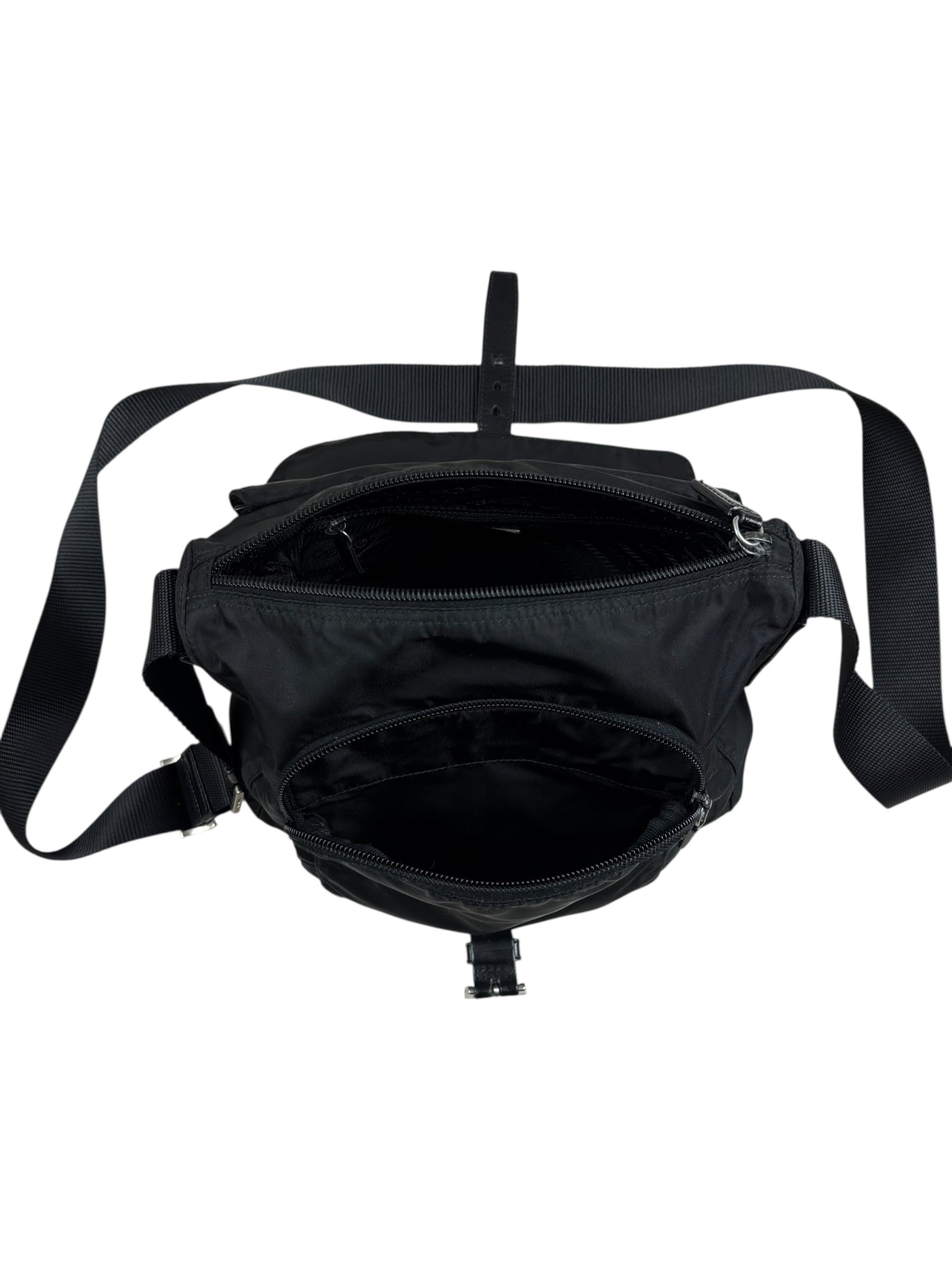 SACOCHE PRADA MESSENGER NYLON - NOIR - TAILLE UNI