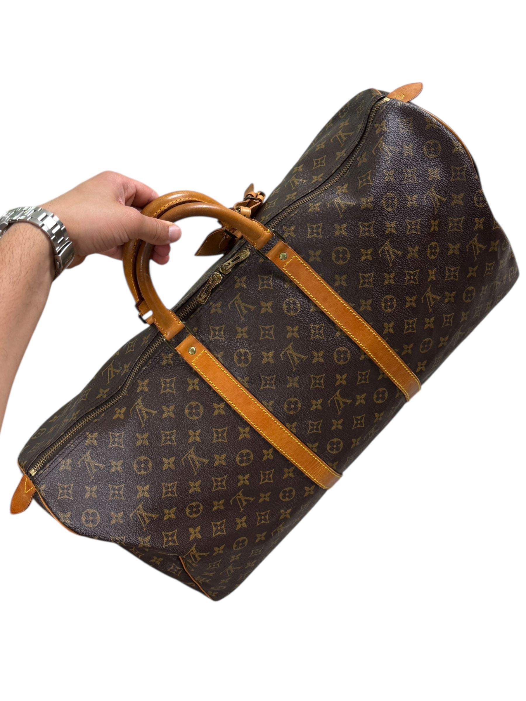 SAC LOUIS VUITTON KEEPAL 60 - TOILE MONOGRAM MARRON - MI874