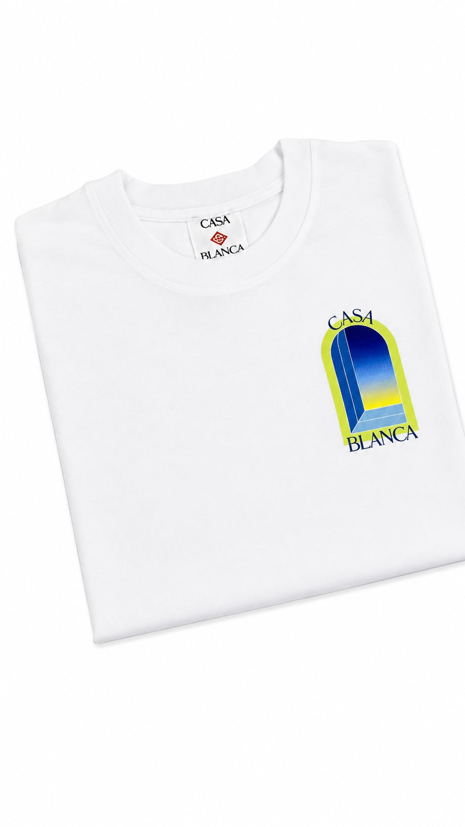 T-shirt Square Logo Casablanca - Blanc - Neuf