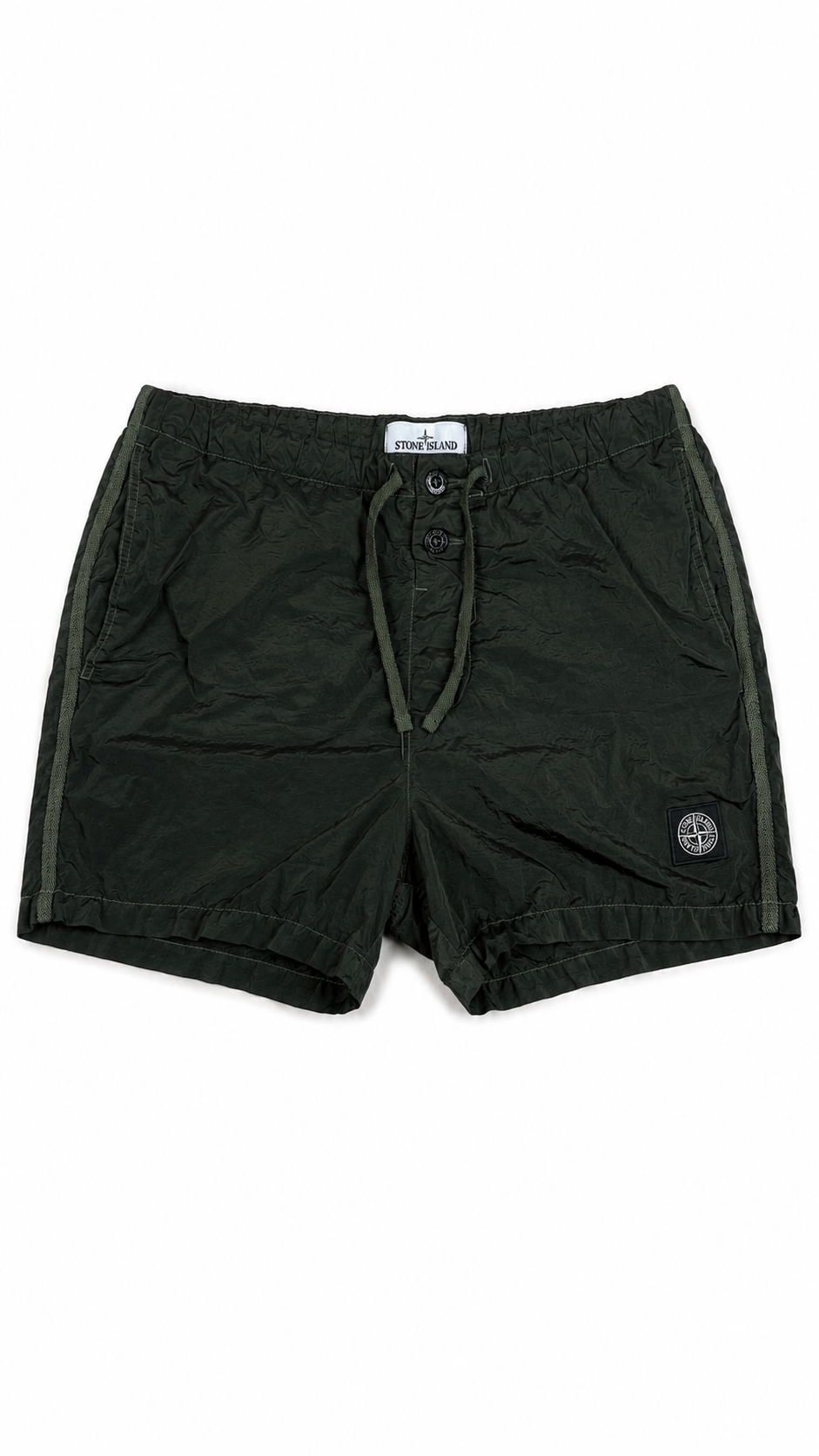 Short de bain Stone Island Nylon Metal kaki taille S - vue 1/5