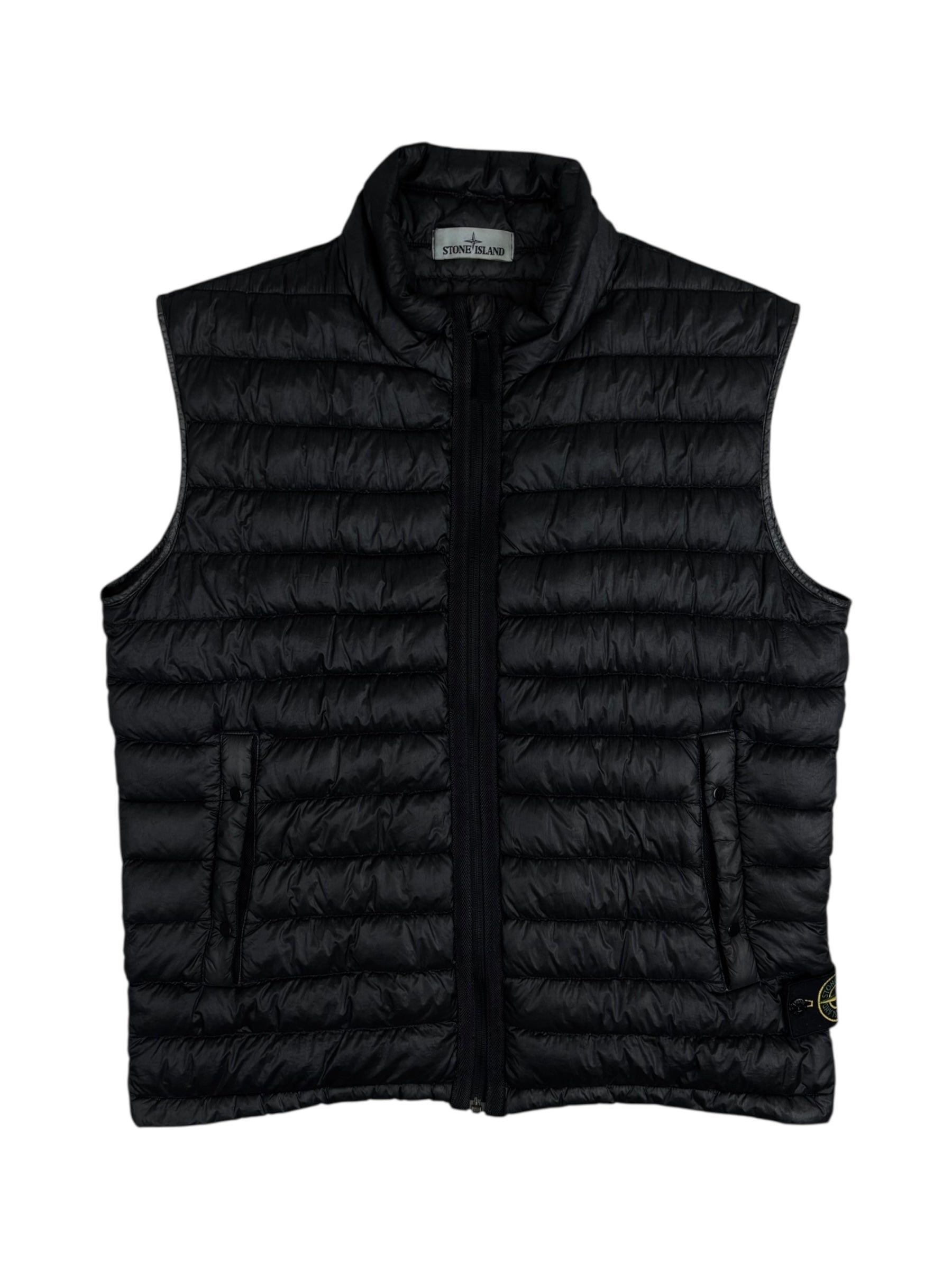 GILET STONE ISLAND GARMENT DYED - NOIR - TAILLE XL