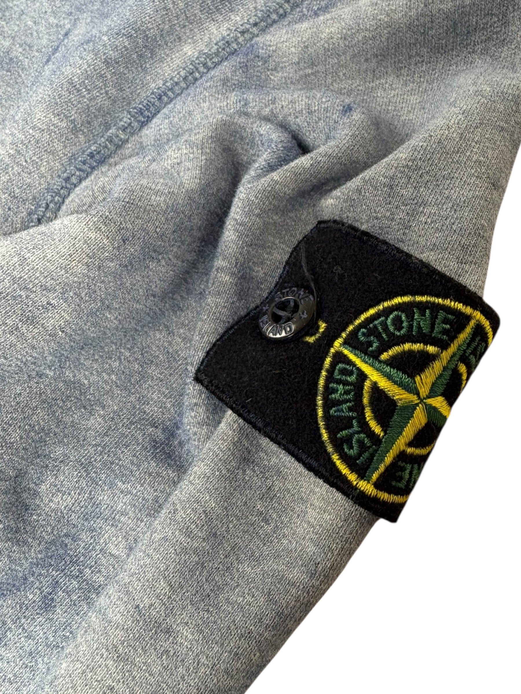 CREWNECK STONE ISLAND DUST COLOR TREATMENT - BLEU - TAILLE L
