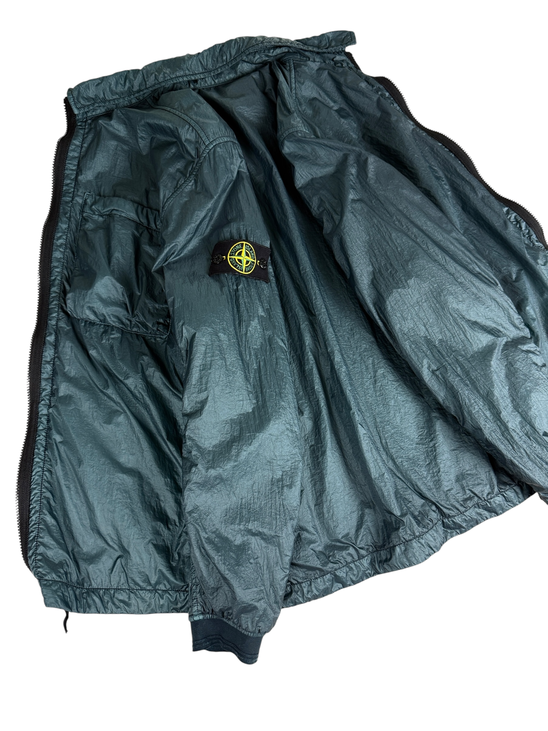 VESTE STONE ISLAND LUCIO WITH JERSEY LINING - VERT PETROLE - TAILLE L