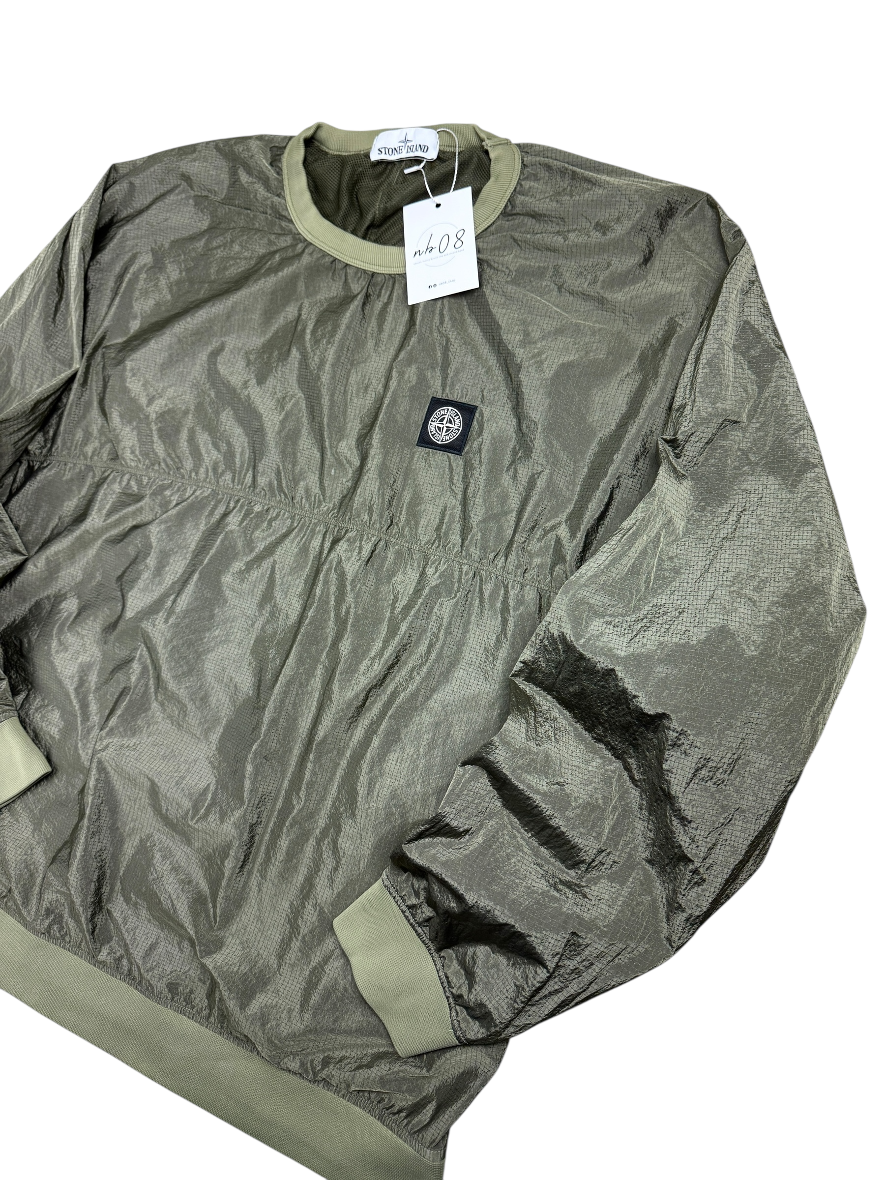 PULL STONE ISLAND NYLON MÉTAL - KAKI - TAILLE XL