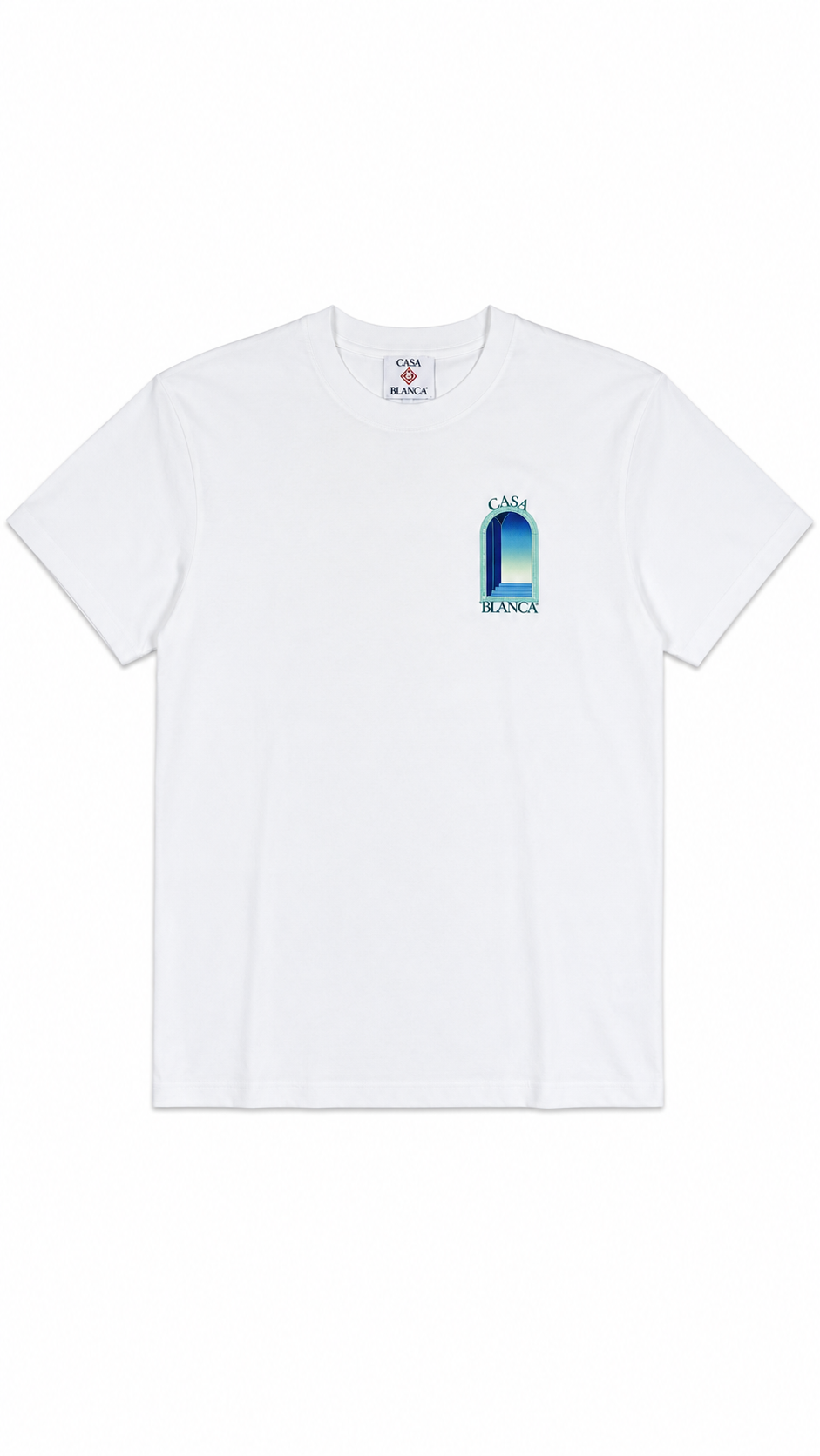 T-shirt Casablanca Classic coton bio blanc - Neuf