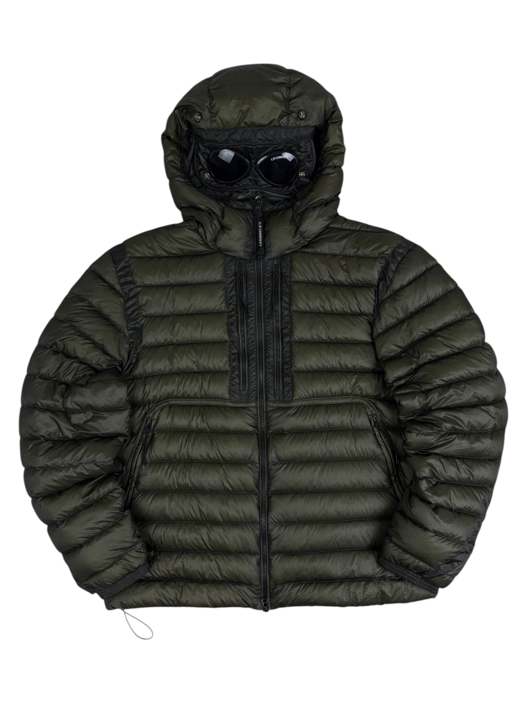 DOUDOUNE C.P COMPANY D.D. SHELL DOWN GOGGLE JACKET - KAKI - TAILLE XL