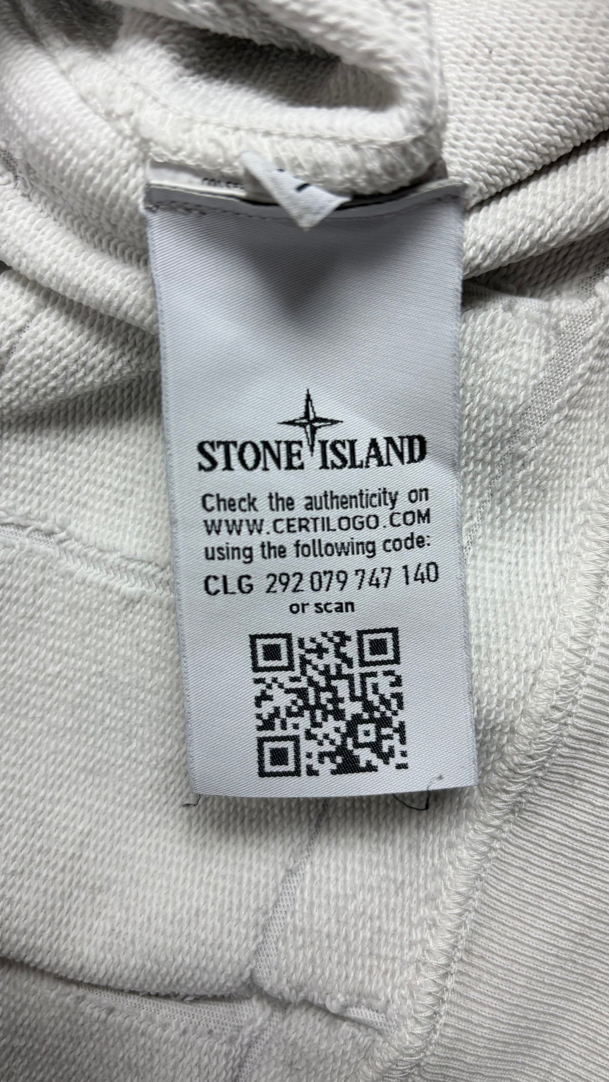 Sweat-shirt Crewneck Stone Island Ghost Piece Blanc / Gris Taille M – photo complémentaire 3 – NB08 Shop