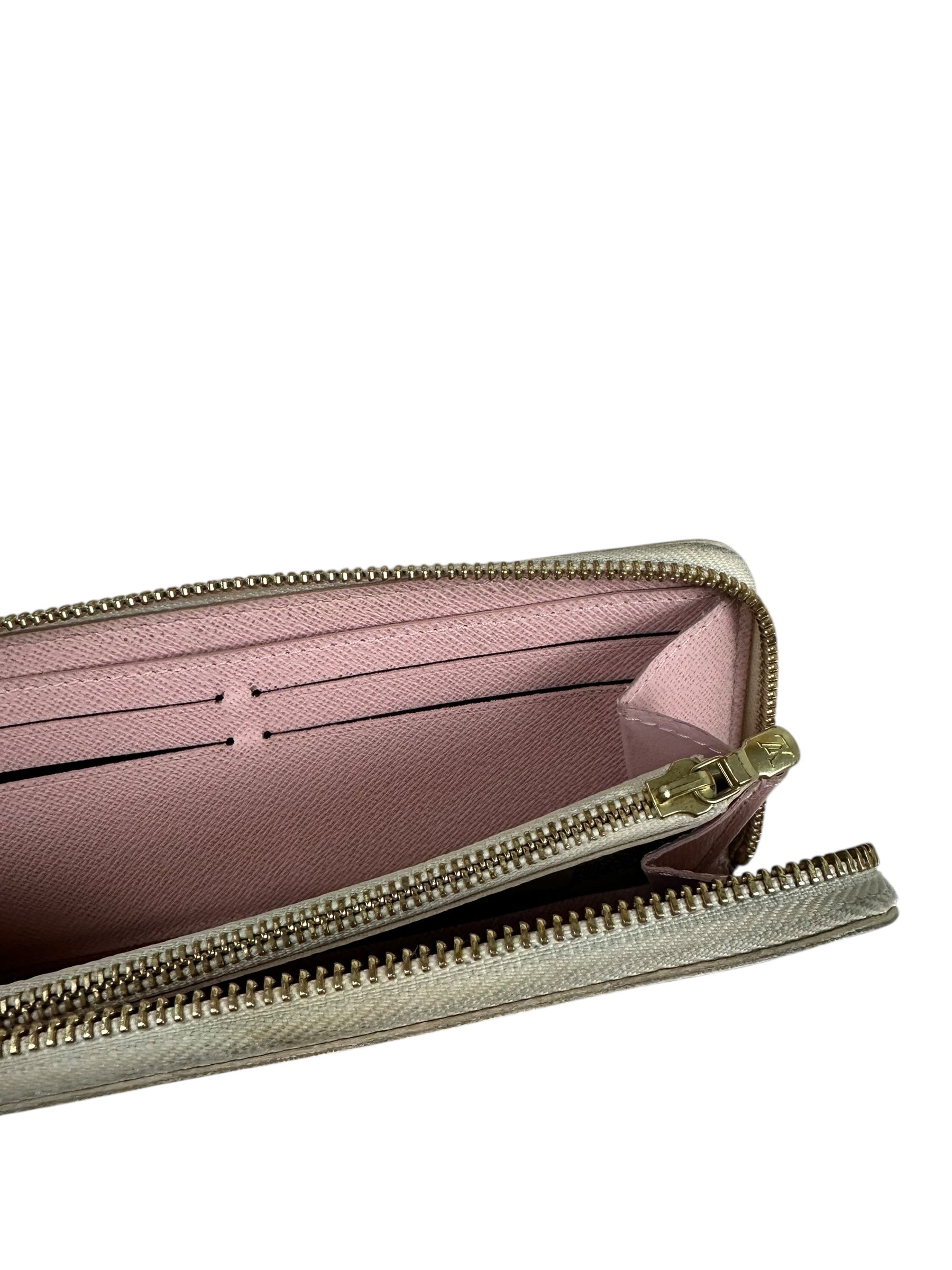 PORTE FEUILLE LOUIS VUITTON CLÉMENCE - TOILE DAMIER AZUR - ROSE - GI2147