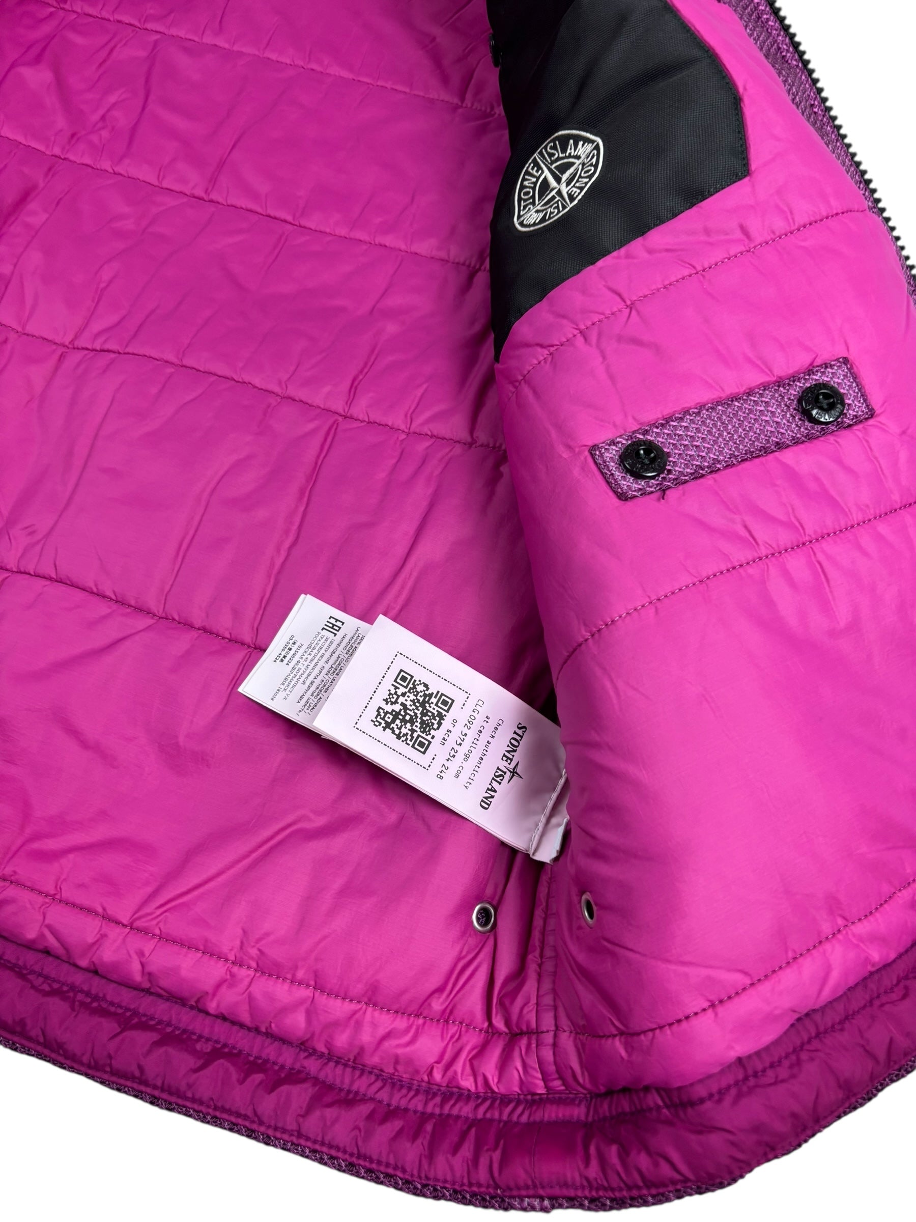 GILET STONE ISLAND MODIFIED PANAMA 6/3 HT NYLON + LEATHER WITH PRIMALOFT-TC - VIOLET - TAILLE L