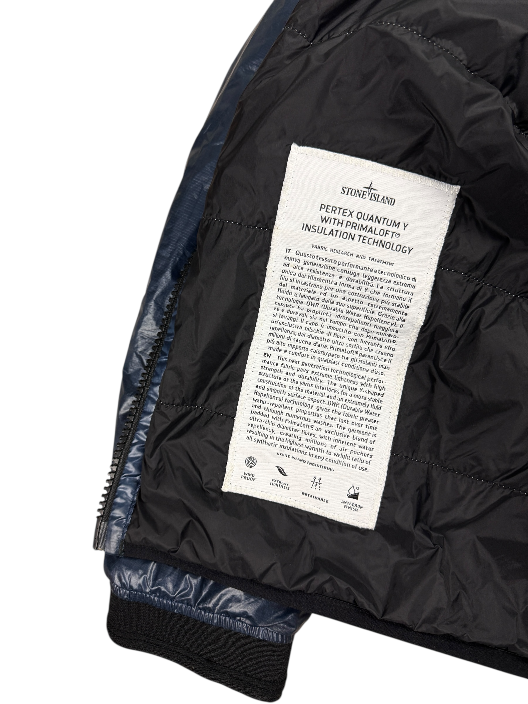 VESTE STONE ISLAND PERTEX QUANTUM  MARINE - TAILLE M