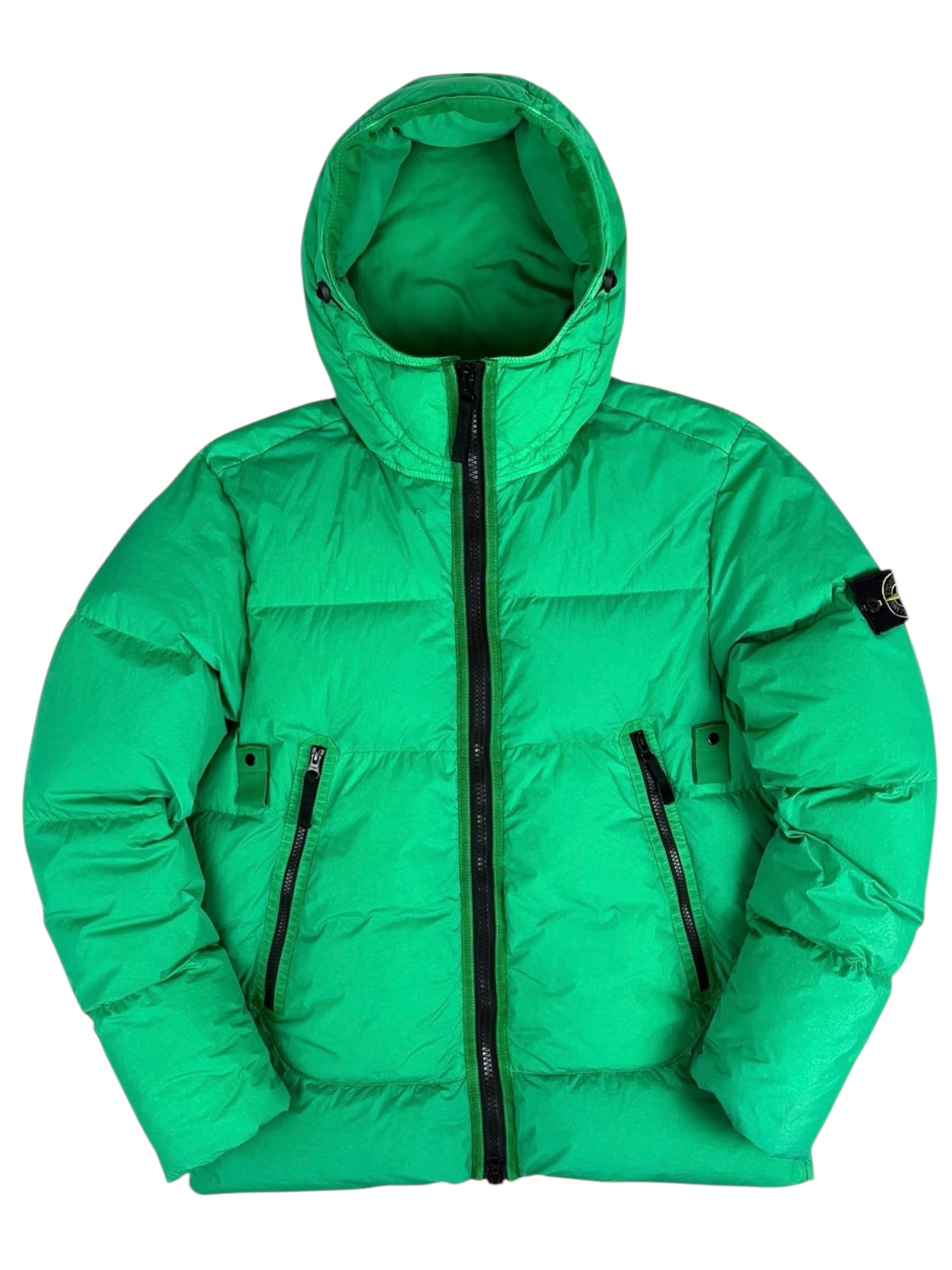 DOUDOUNE STONE ISLAND GARMENT DYED CRINKLE REPS NY DOWN - VERT - TAILLE M