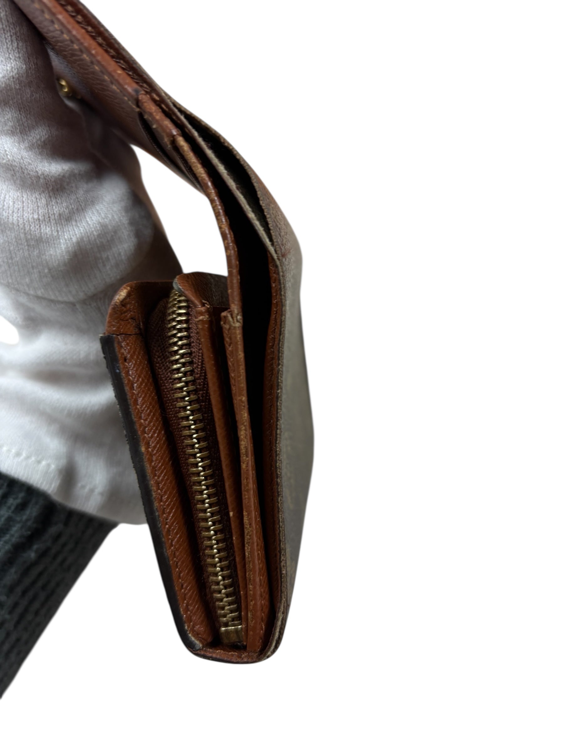 PORTE MONNAIE LOUIS VUITTON TOILE MONOGRAM - MARRON - TAILLE MM