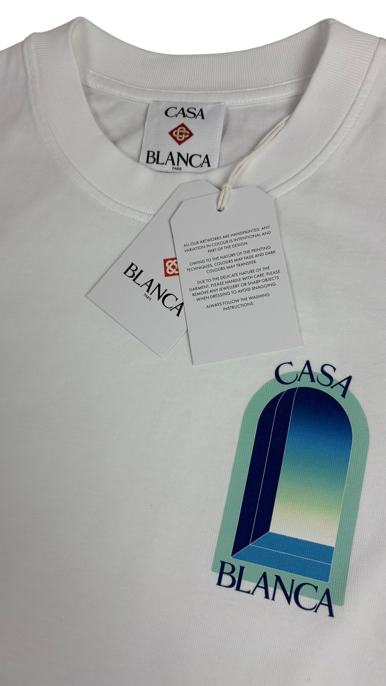 T-shirt Casablanca Classic coton bio blanc neuf - vue 3/4