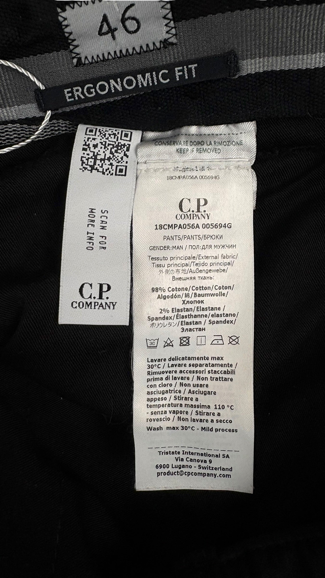 Pantalon Cargo C.P Company - Noir - Taille 46