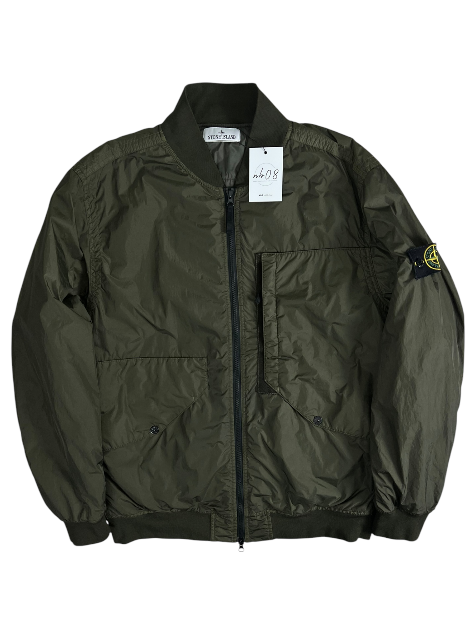 VESTE STONE ISLAND GARMENT DYED CRINKLE REPS R-NY WITH PRIMALOFT-TC