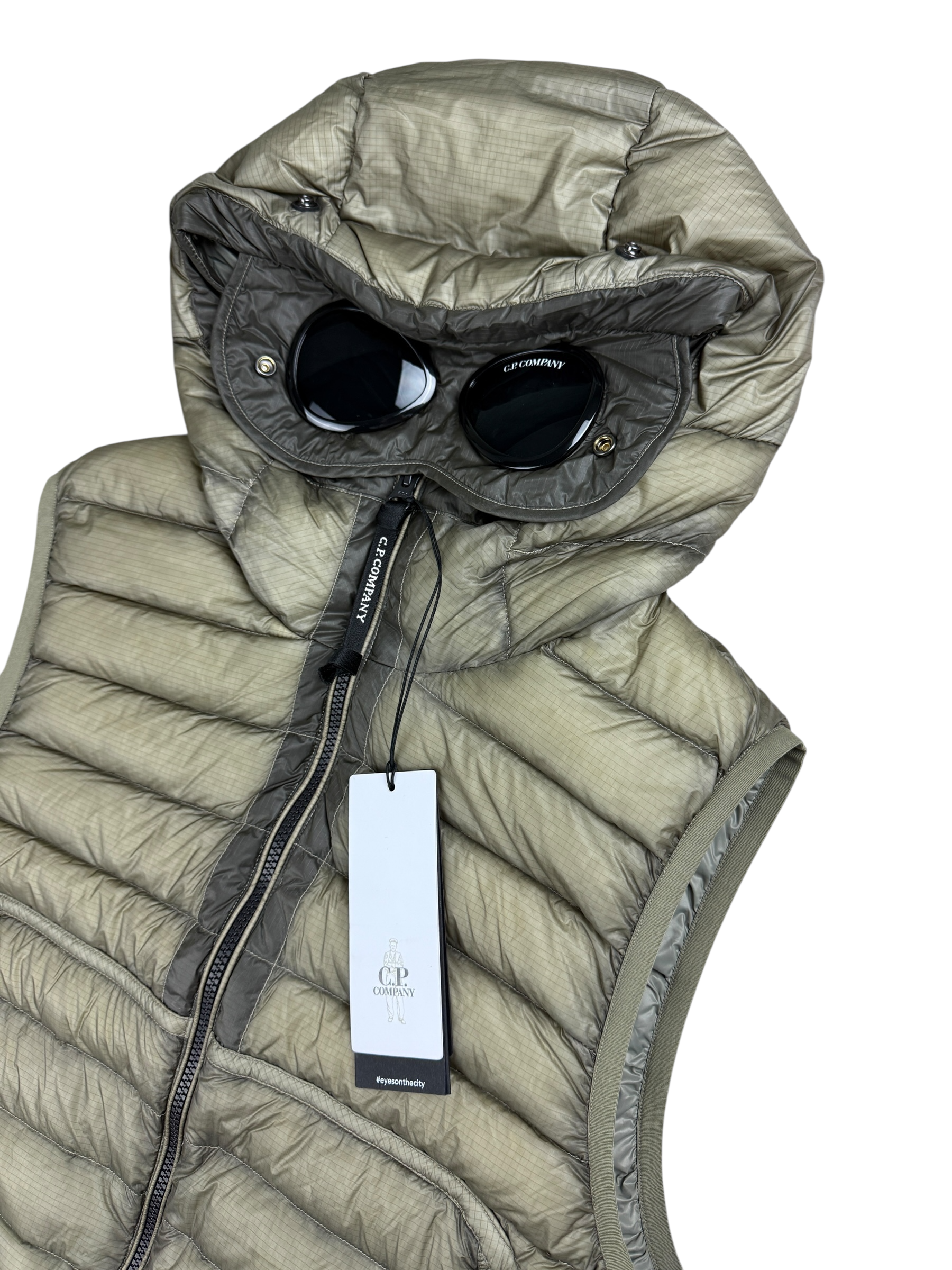 DOUDOUNE SANS MANCHE C.P COMPANY D.D SHELL DOWN JACKET - CAMEL- TAILLE M - NEUF