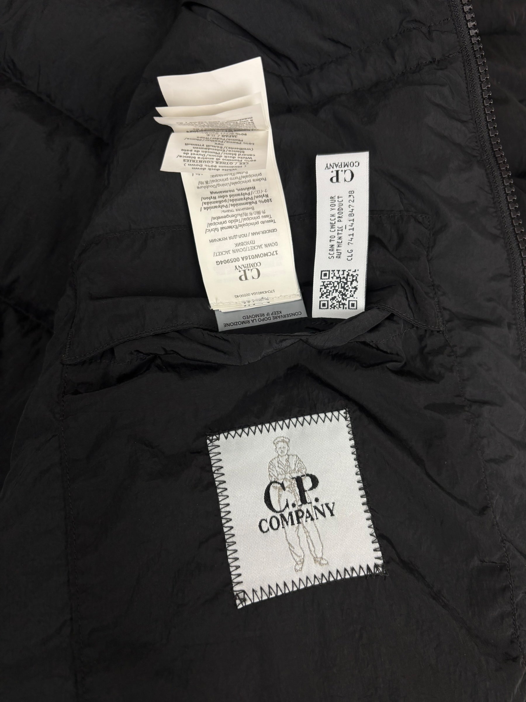 DOUDOUNE C.P COMPANY CHROME-R DOWN JACKET - NOIR - TAILLE L