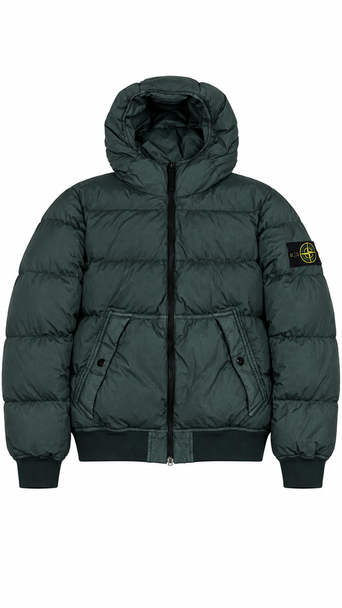 Doudoune à Capuche Stone Island Junior Down Jacket - Vert - Taille 14 ans