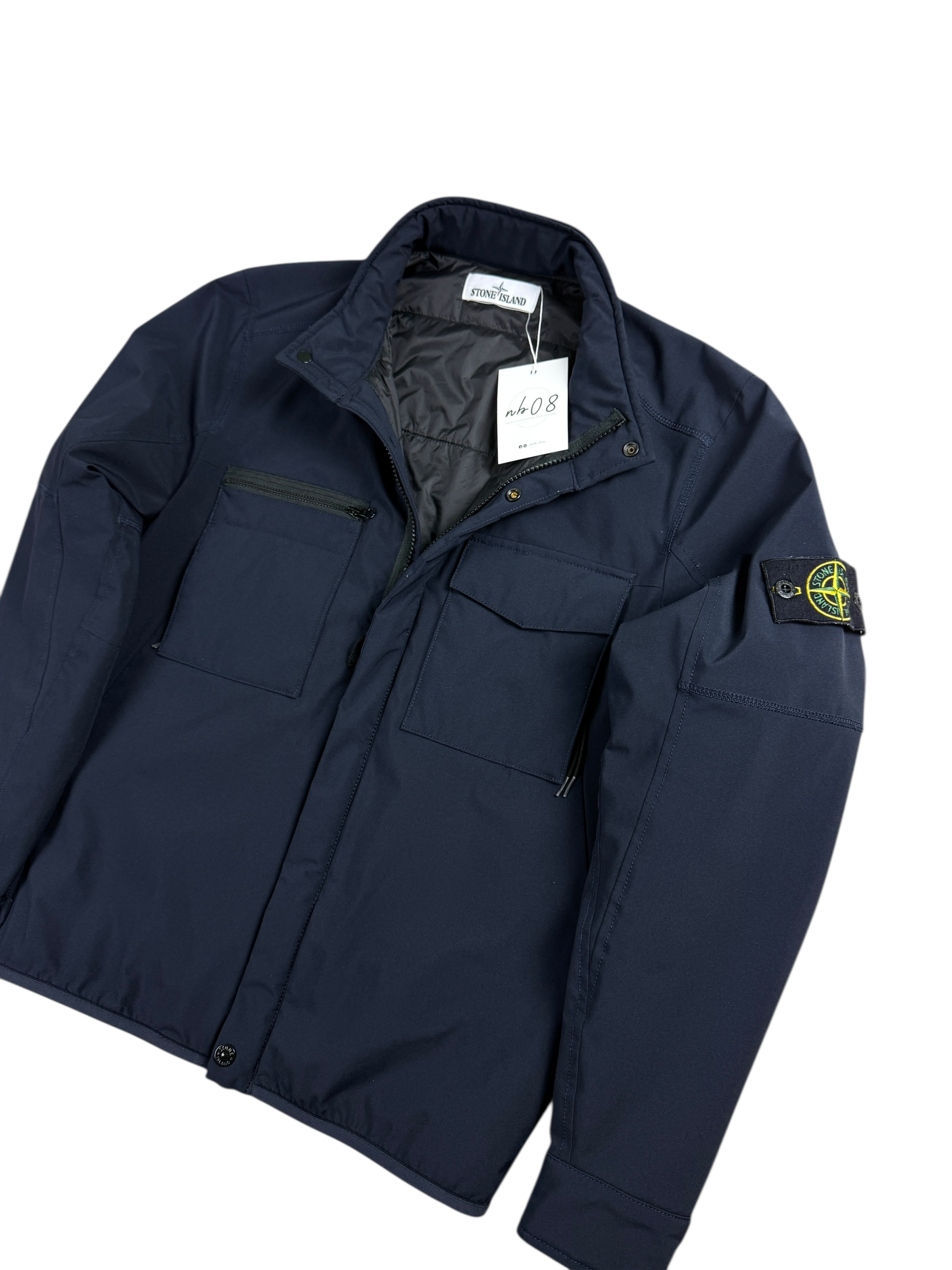 VESTE STONE ISLAND SOFT SHELL-R MARINE - TAILLE S