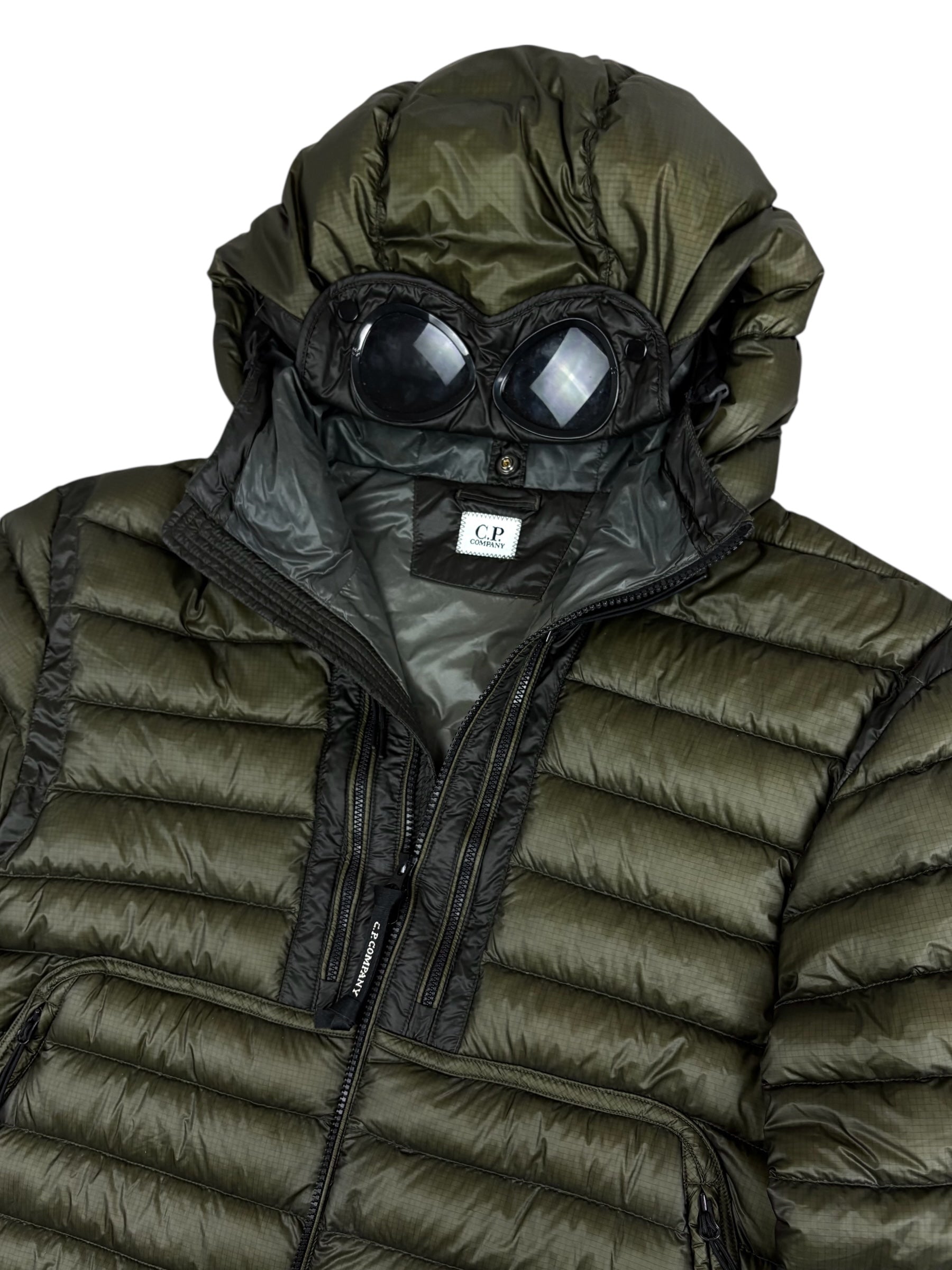 DOUDOUNE C.P COMPANY D.D. SHELL DOWN GOGGLE JACKET - KAKI - TAILLE XL