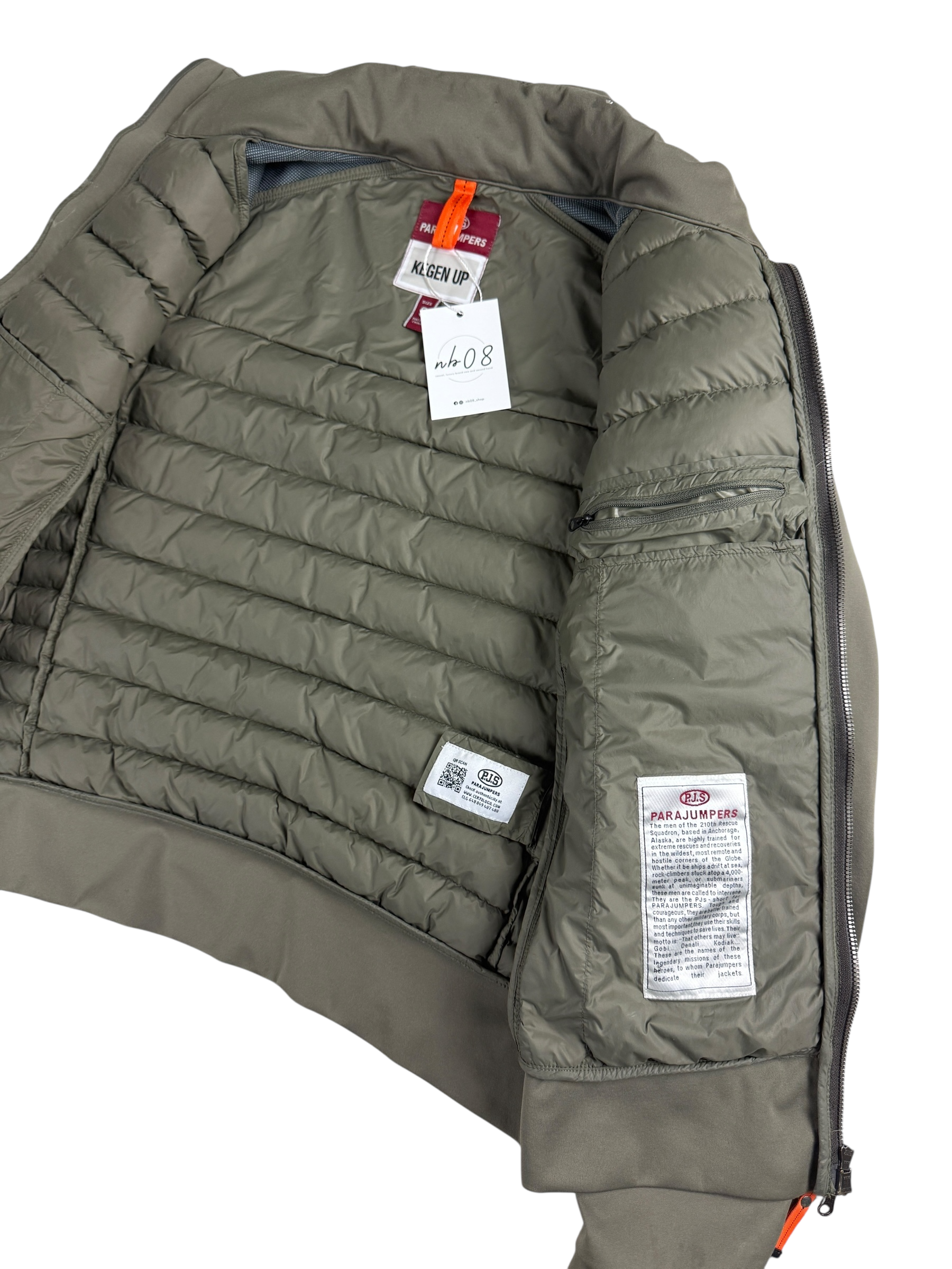 VESTE HYBRIDE PARAJUMPERS KEGEN UP - KAKI - TAILLE S