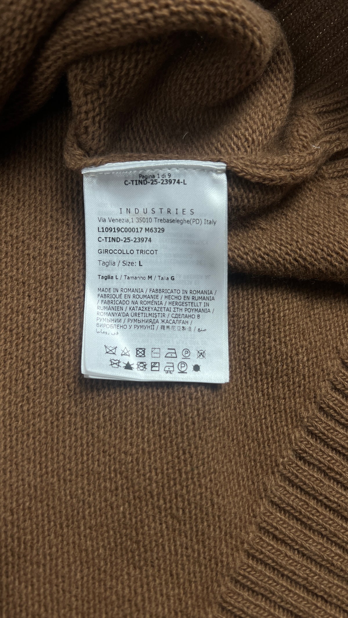 Pull Crewneck Moncler, Marron, Taille L, Neuf — photographie complémentaire 6