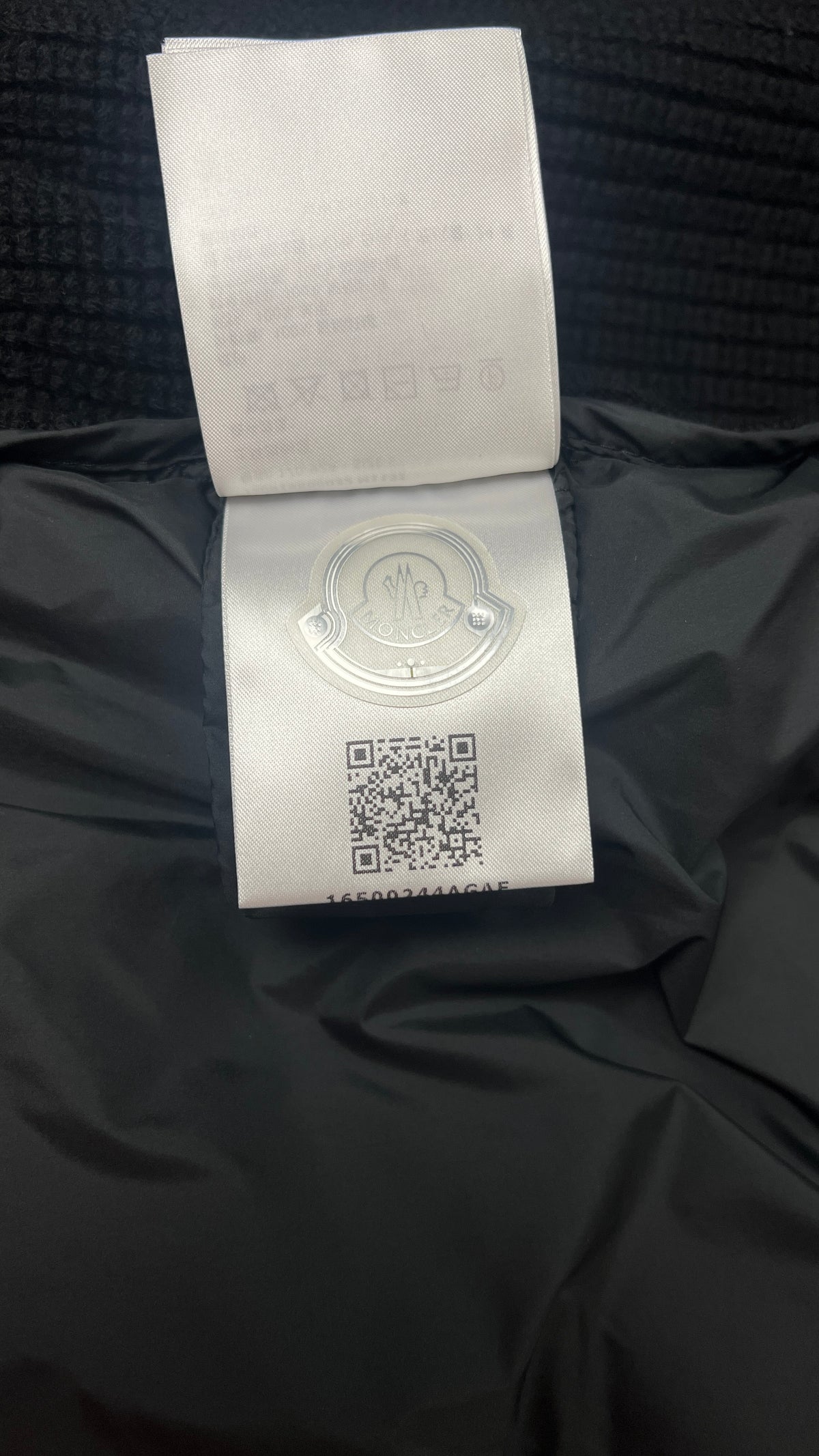 Cardigan Zippé Moncler Matelassé en Laine, Noir, Taille S — photographie complémentaire 7