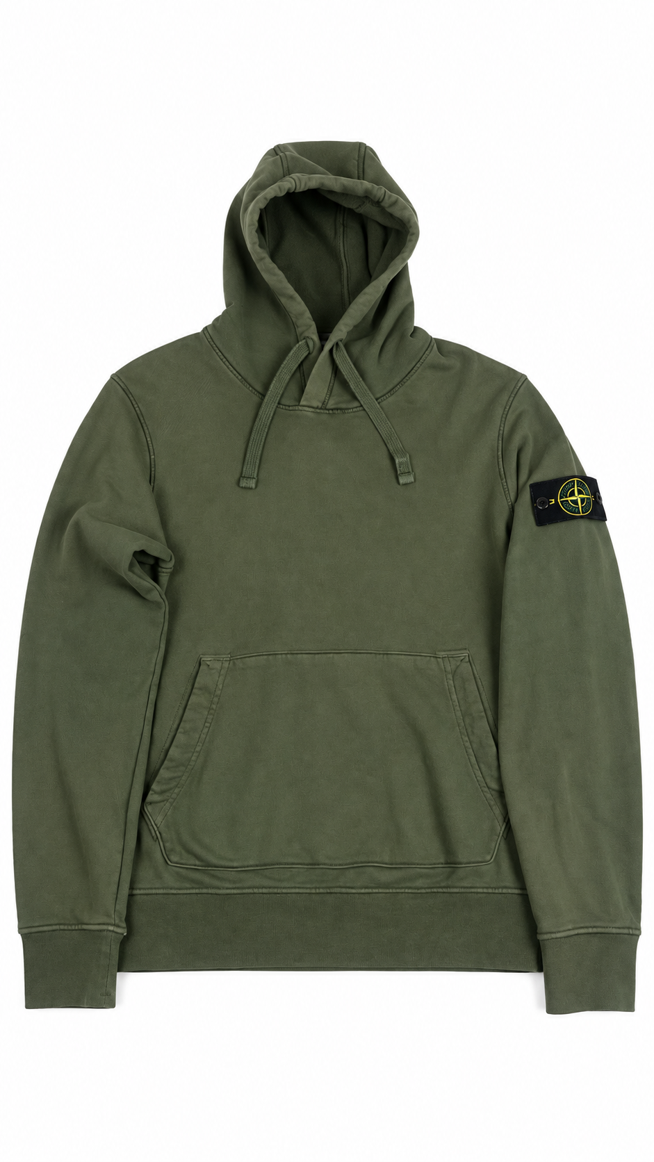 Sweat-shirt Hoodie Stone Island Cotton Fleece, Kaki, Taille S — photographie principale