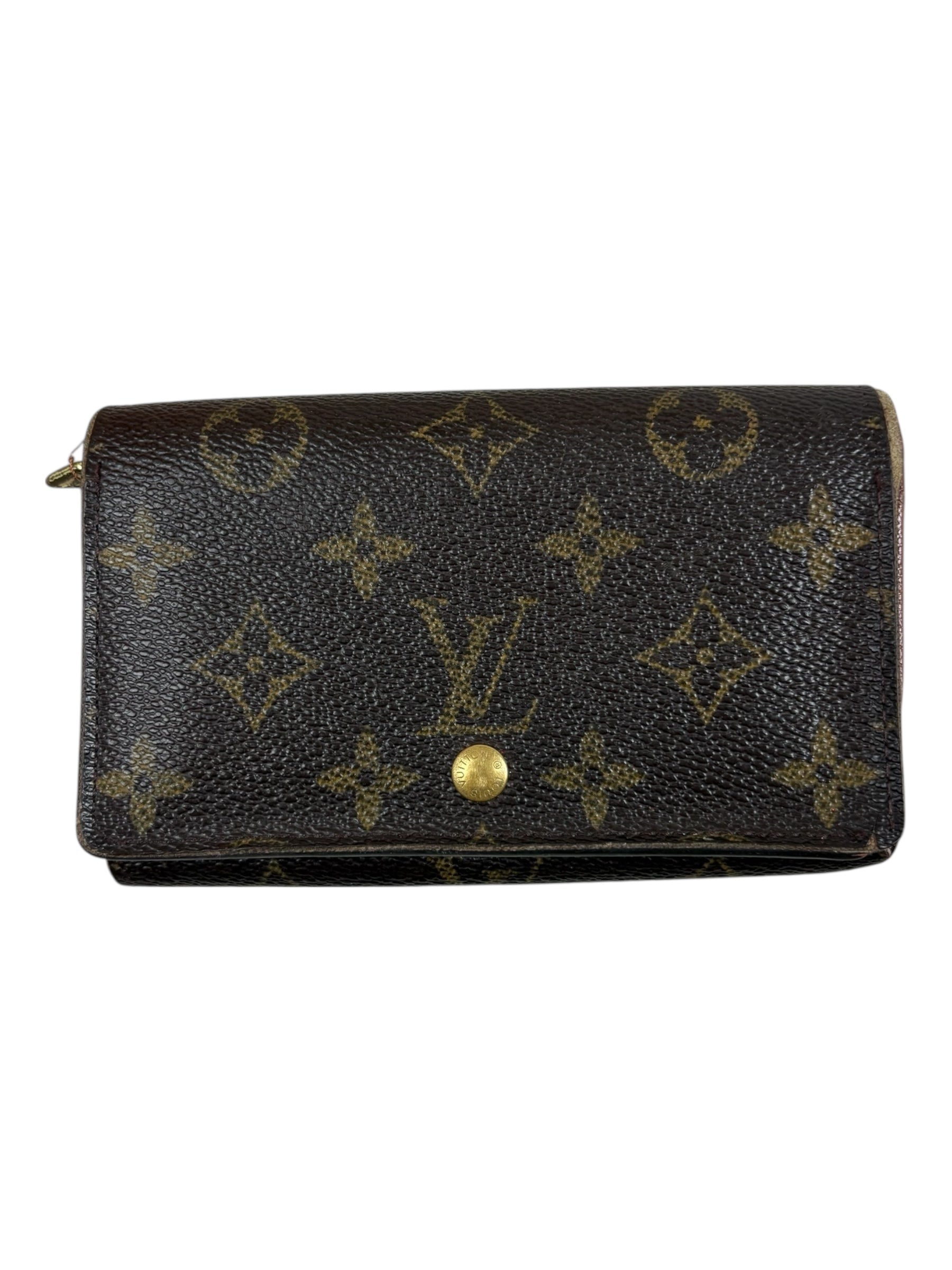 PORTE MONNAIE LOUIS VUITTON TOILE MONOGRAM - MARRON - TAILLE MM