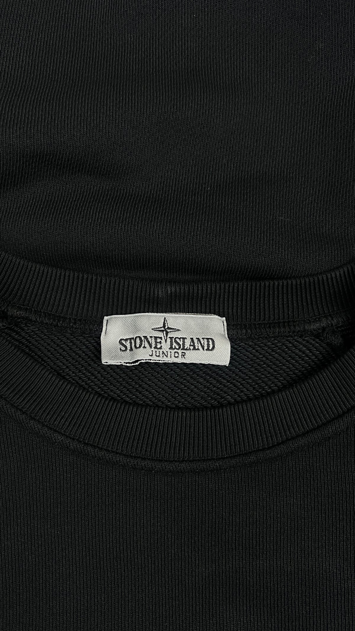 Sweat-shirt Crewneck Stone Island Junior, Noir, Taille 12 ans — photographie complémentaire 4