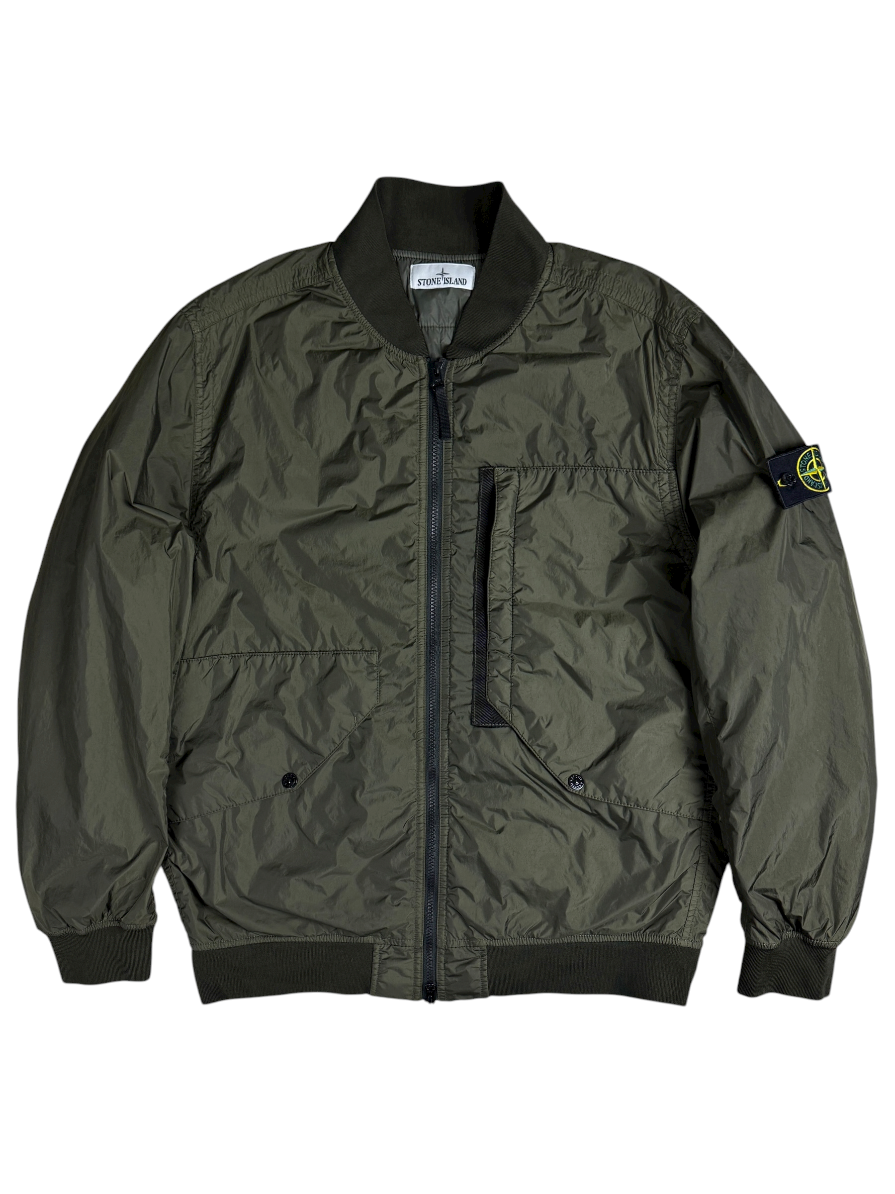 VESTE STONE ISLAND GARMENT DYED CRINKLE REPS R-NY WITH PRIMALOFT TC - KAKI - TAILLE L