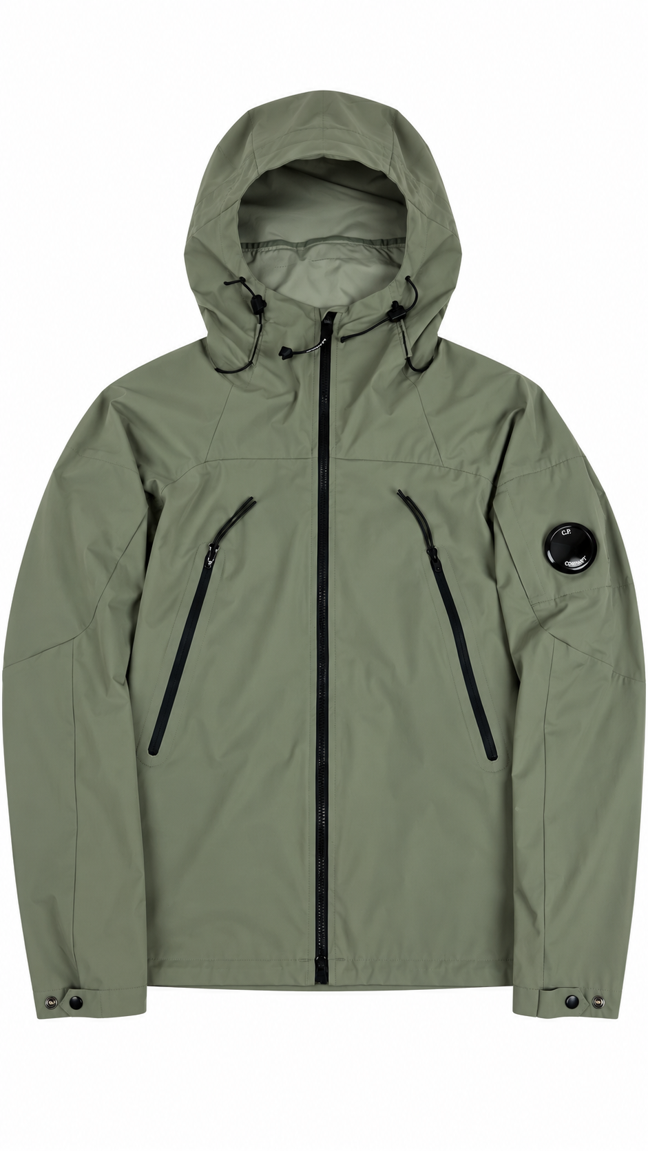 Veste C.P Company Pro-Tek à Capuche, Kaki, Taille 46 — photographie principale
