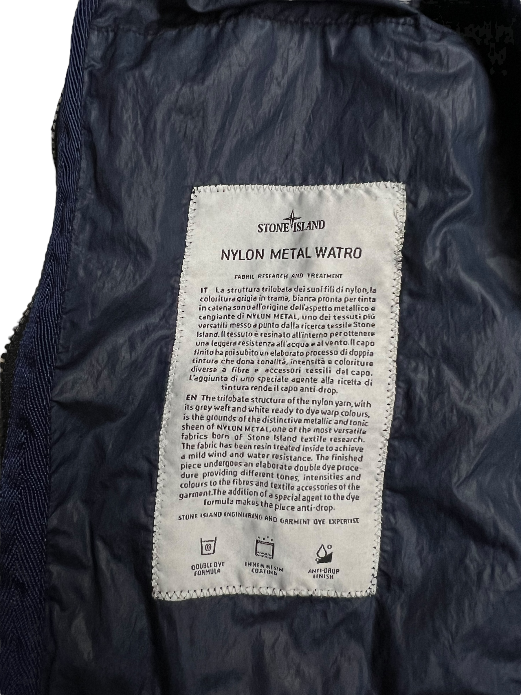 VESTE STONE ISLAND NYLON METAL WATRO