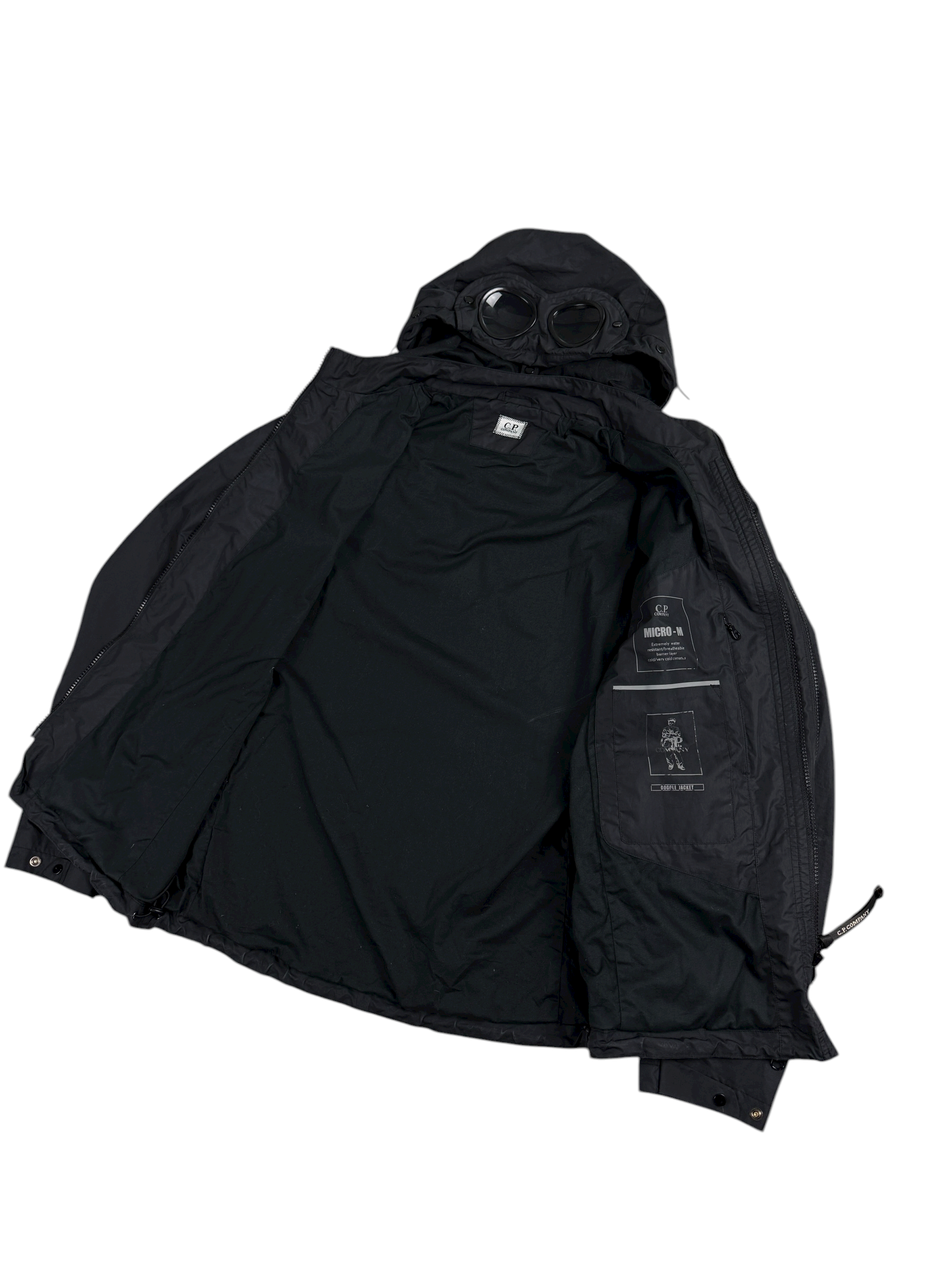 VESTE C.P COMPANY GOGGLE JACKET MICRO M - NOIR - TAILLE M