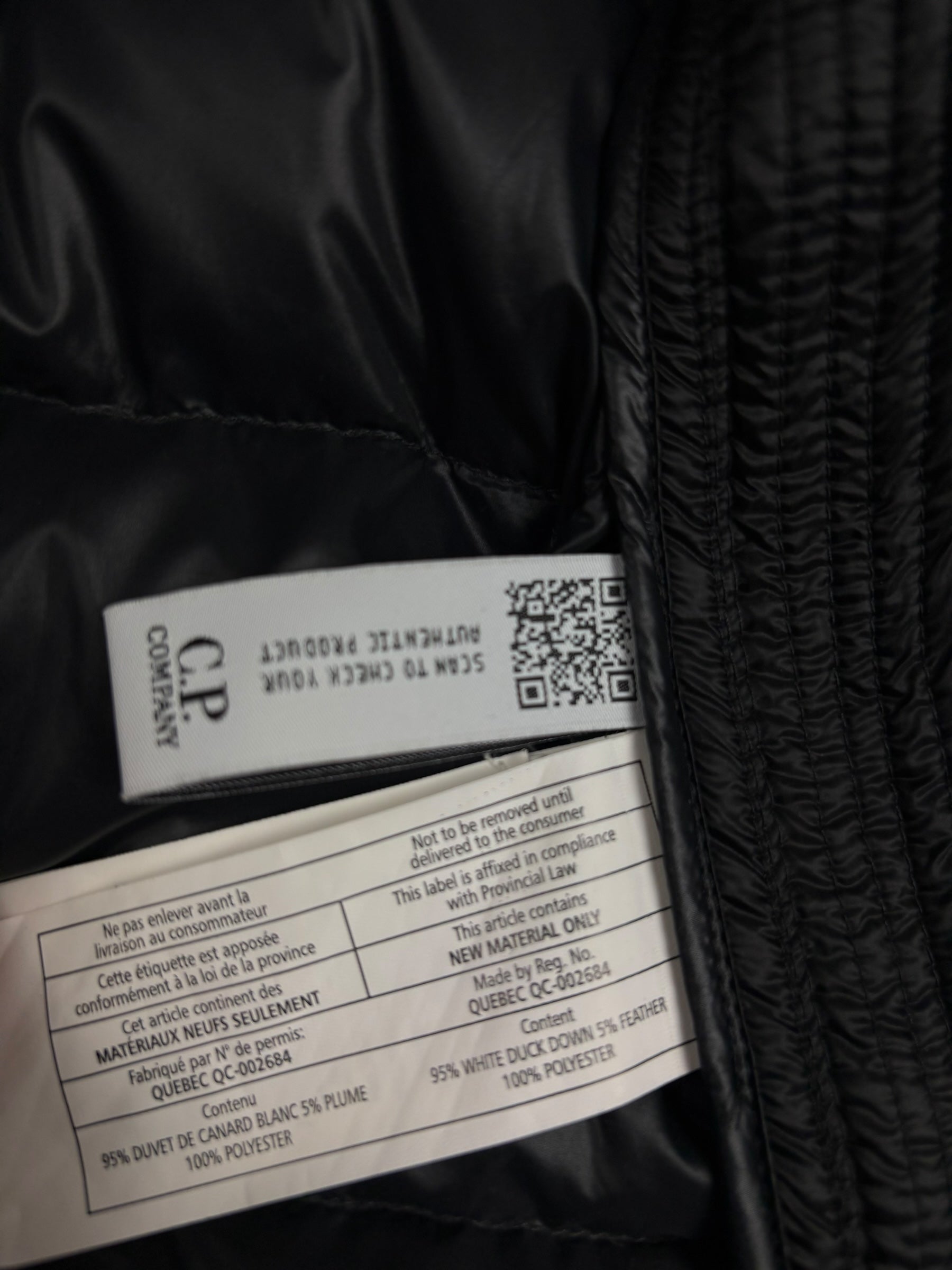 DOUDOUNE C.P COMPANY D.D. SHELL DOWN JACKET - NOIR - TAILLE M