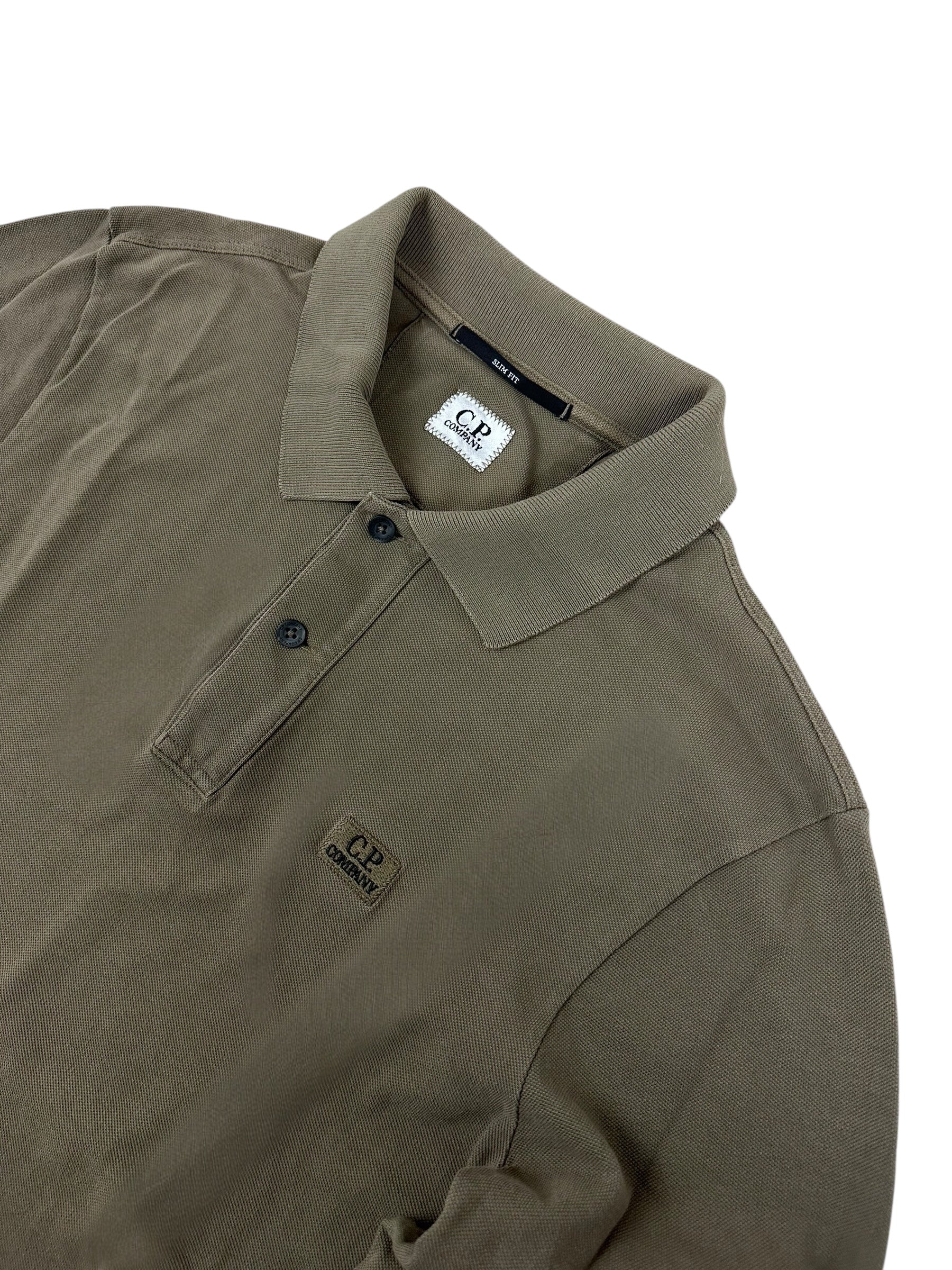 POLO MANCHE LONGUE C.P COMPANY - KAKI - TAILLE S