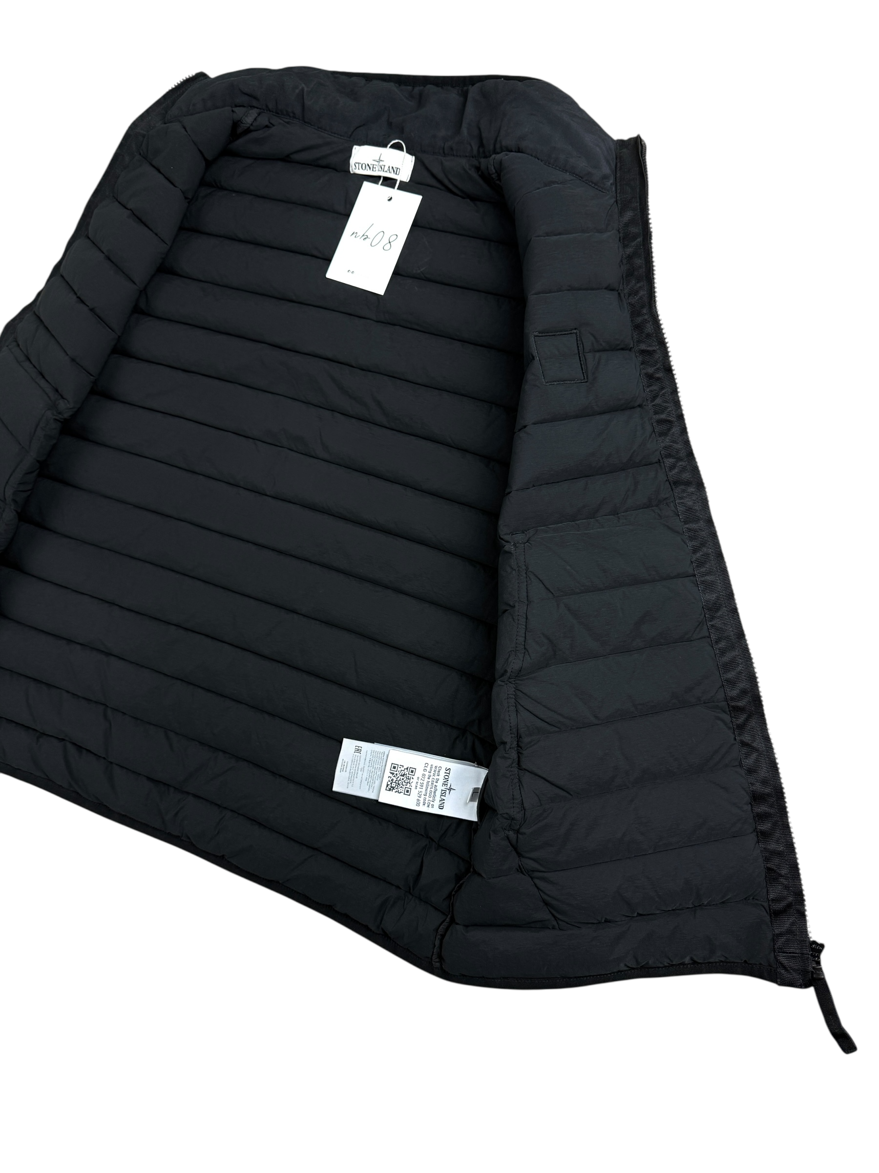 GILET STONE ISLAND LOOM DOWN CHAMBERS STRETCH NYLON-TC - NOIR - TAILLE L