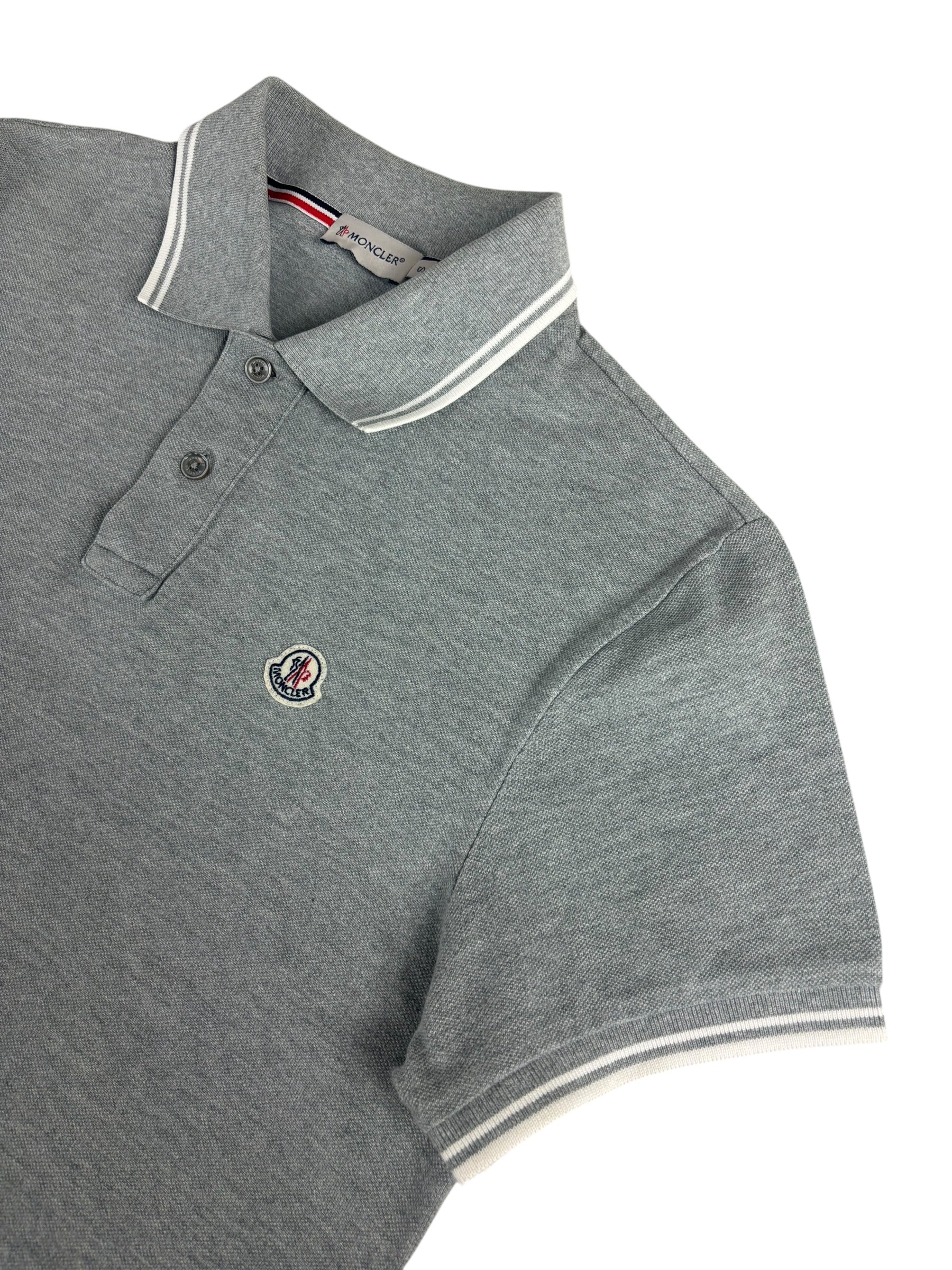POLO MONCLER - GRIS - TAILLE S