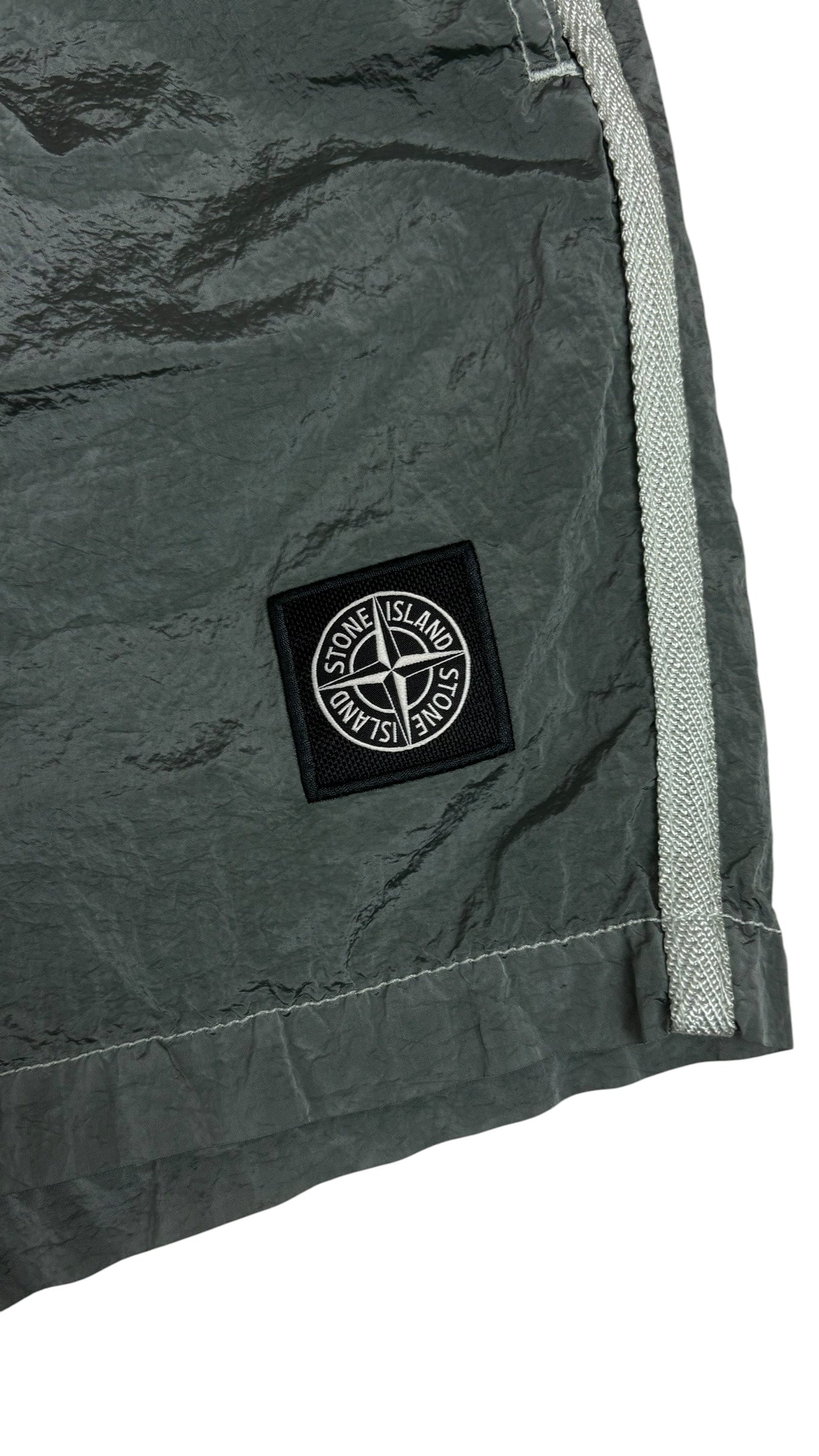Short De Bain Stone Island Nylon Métal - Kaki - Taille L
