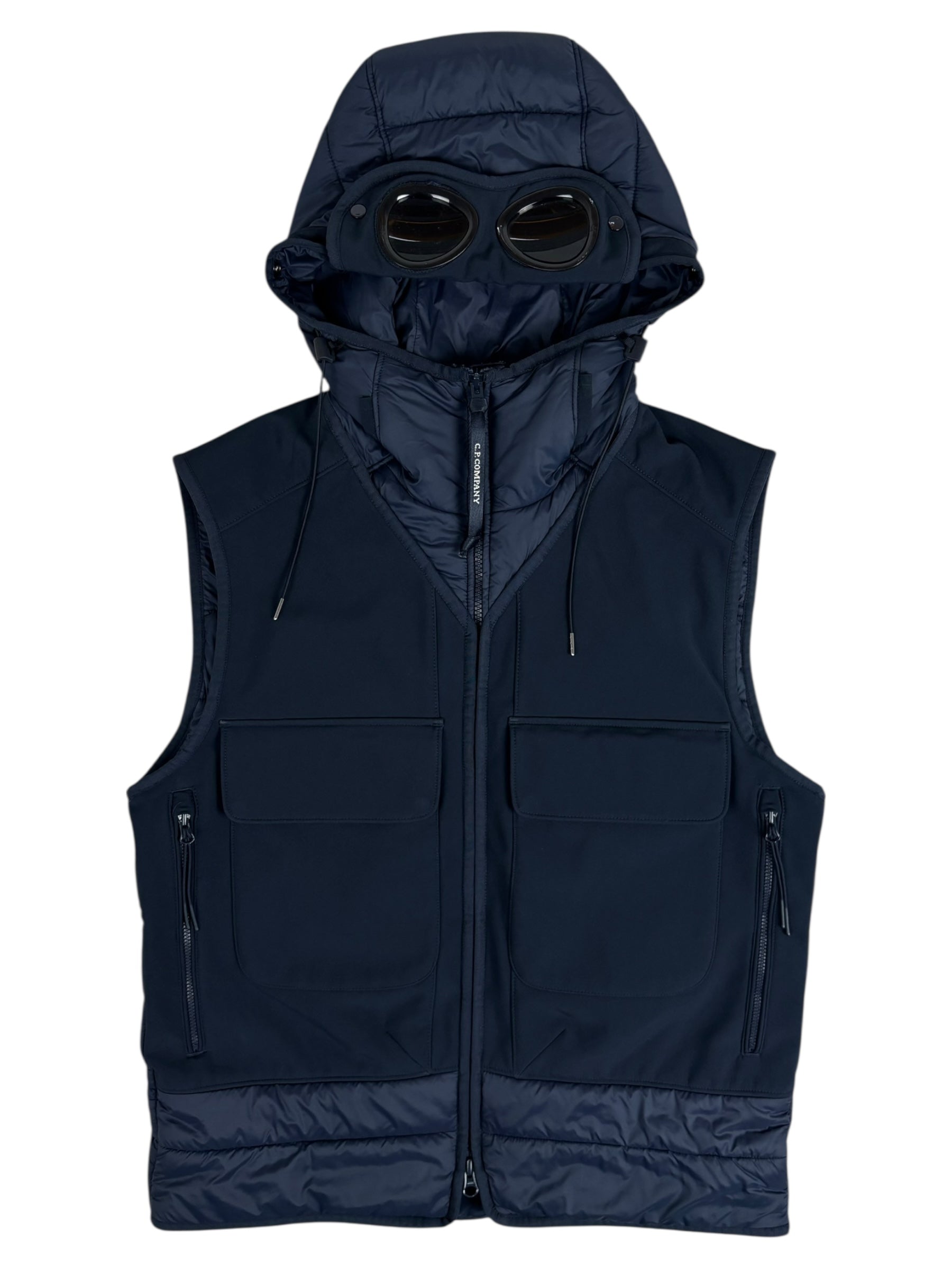 GILET C.P COMAPANY SHELL-R GOGGLE JACKET - MARINE - TAILLE 48
