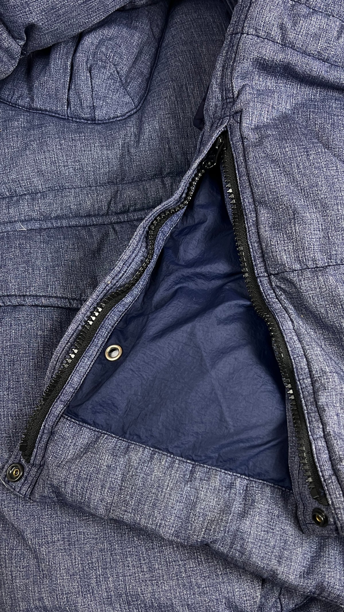 Doudoune Longue à Capuche Stone Island Mix Fibre Watro Tela Down Bleu Taille L – photo complémentaire 4 – NB08 Shop