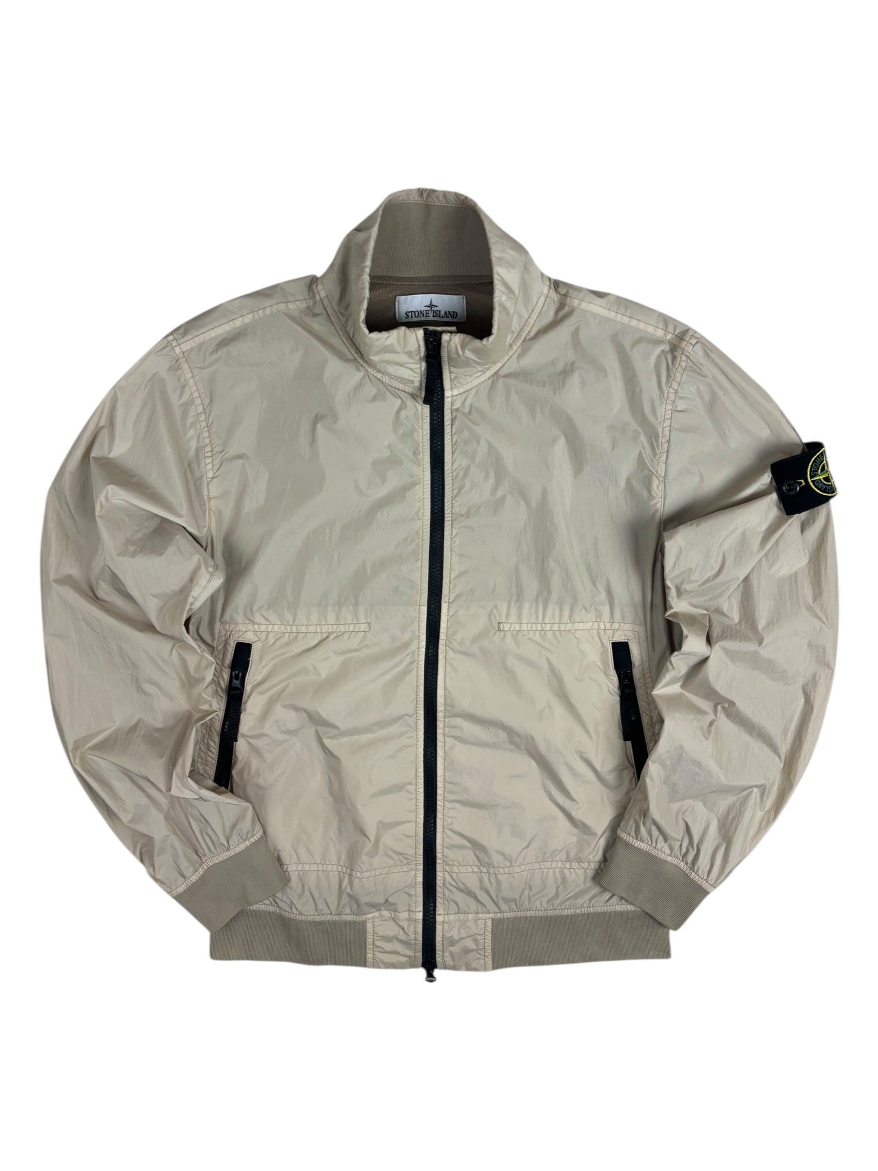 VESTE STONE ISLAND GARMENT DYED CRINKLE REPS NY - CRÈME - TAILLE S